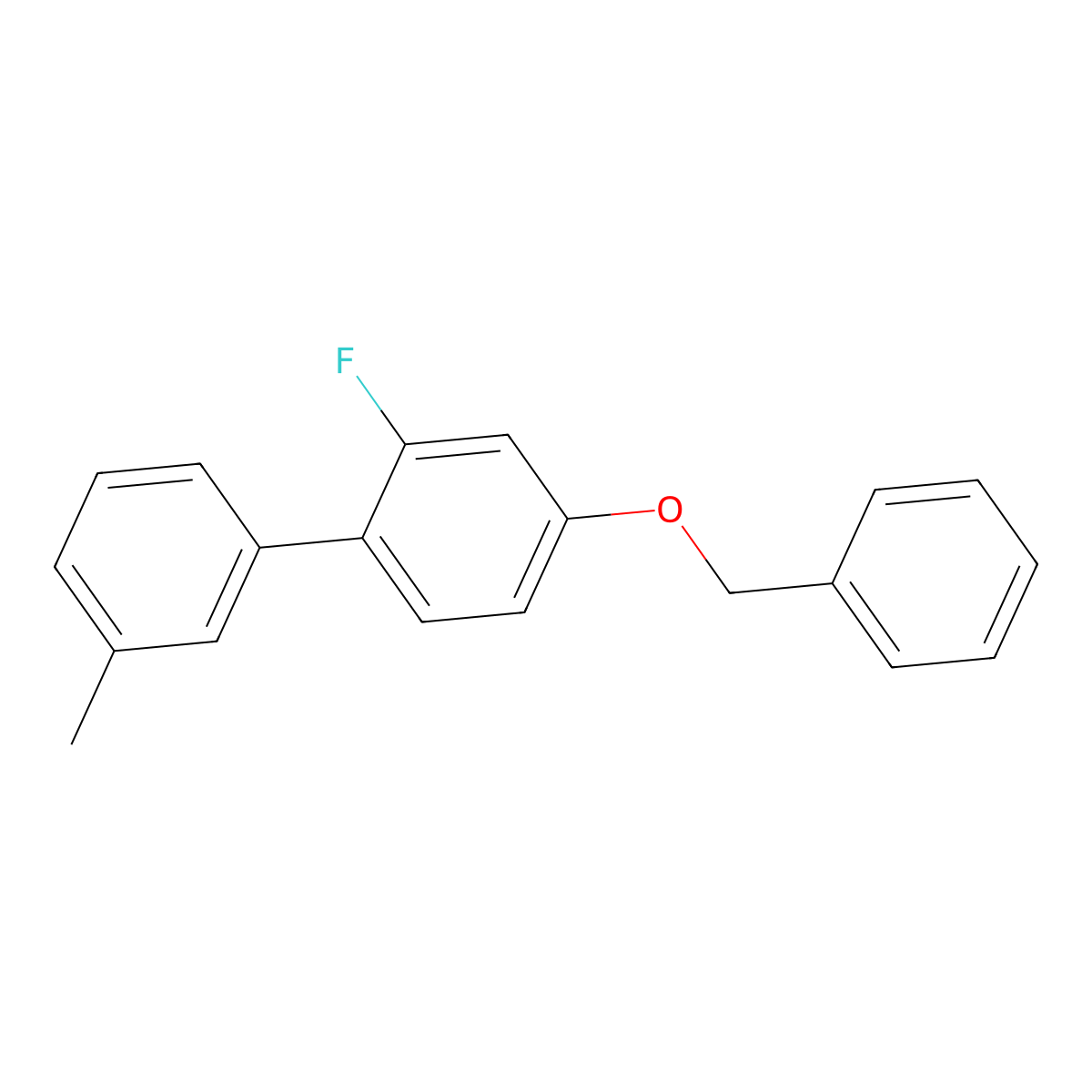 4-(Benzyloxy)-2-fluoro-1-(3-methylphenyl)benzene molecular structure, CAS 2171924-73-3
