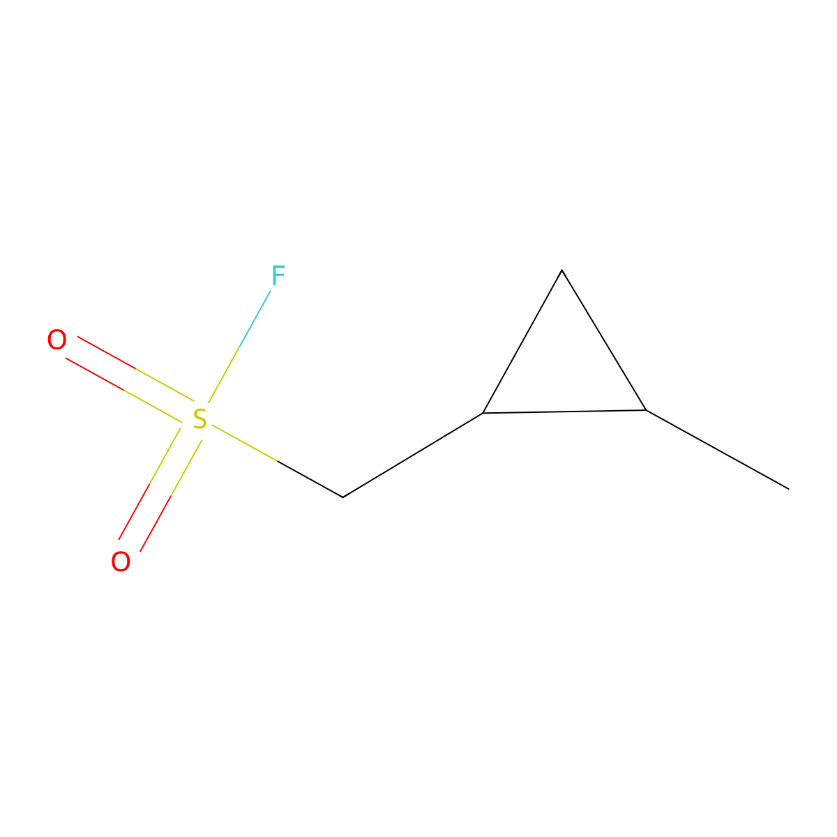 (2-Methylcyclopropyl)methanesulfonyl fluoride molecular structure, CAS 2171925-06-5