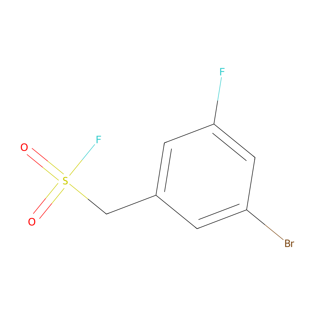 (3-Bromo-5-fluorophenyl)methanesulfonyl fluoride molecular structure, CAS 2171925-14-5