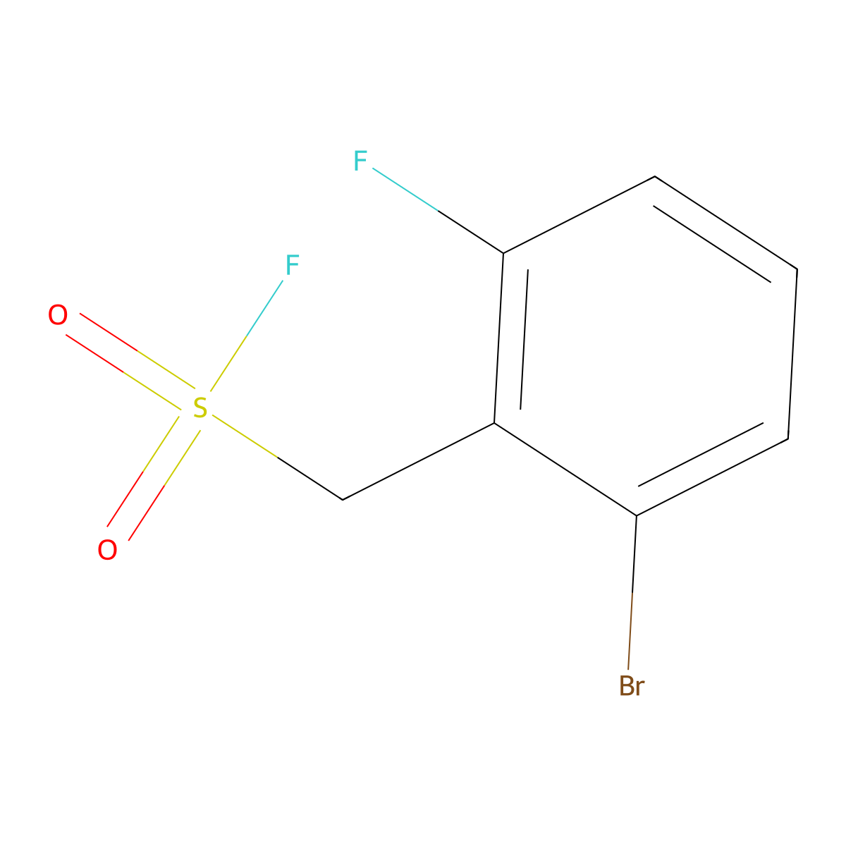 (2-Bromo-6-fluorophenyl)methanesulfonyl fluoride molecular structure, CAS 2171926-76-2