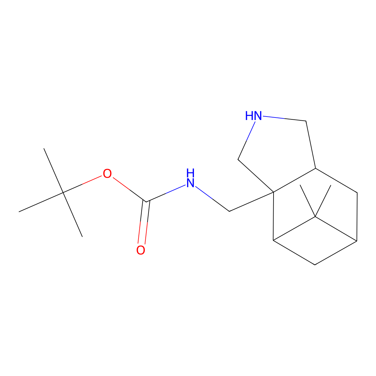 tert-butyl N-({9,9-dimethyl-4-azatricyclo[6.1.1.0,2,6]decan-2-yl}methyl)carbamate molecular structure, CAS 2171933-01-8