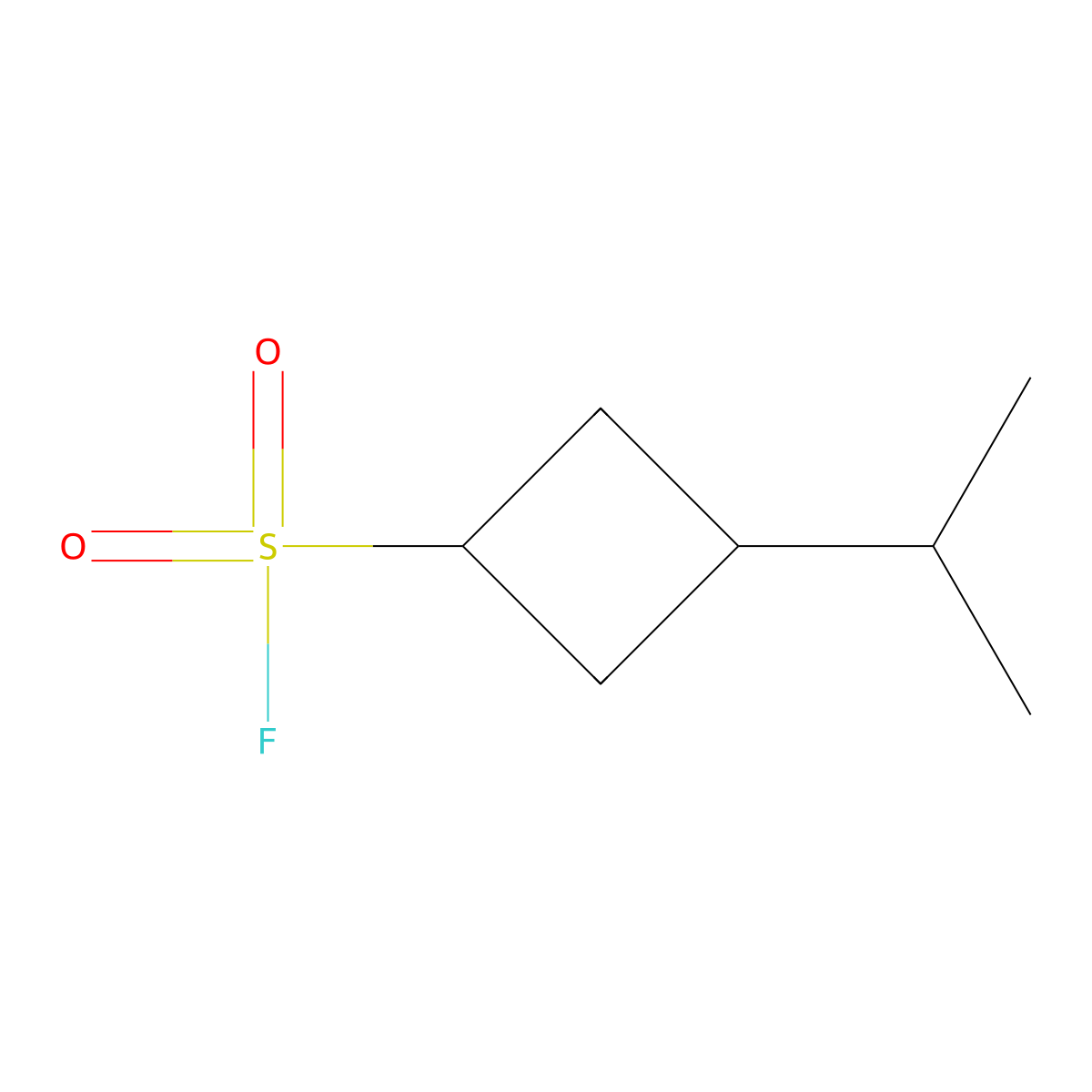 3-(Propan-2-yl)cyclobutane-1-sulfonyl fluoride molecular structure, CAS 2171934-84-0