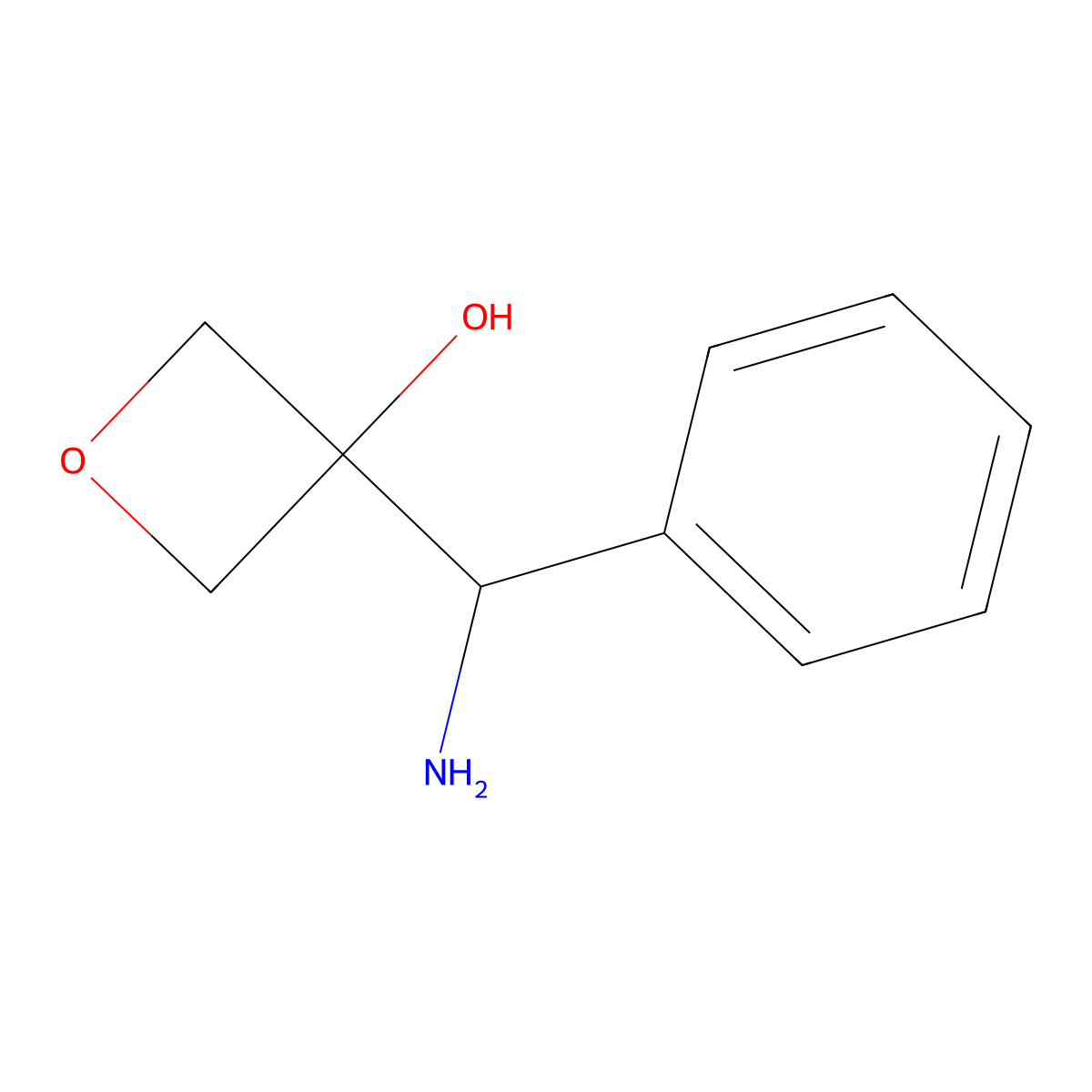 3-[Amino(phenyl)methyl]oxetan-3-ol molecular structure, CAS 2171943-40-9