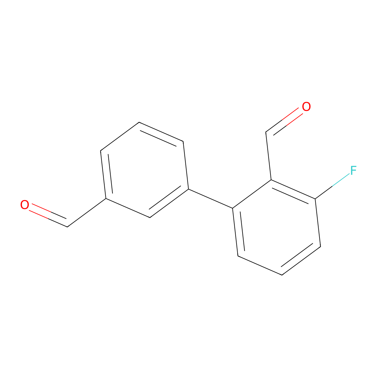 2-Fluoro-6-(3-formylphenyl)benzaldehyde molecular structure, CAS 2171947-55-8