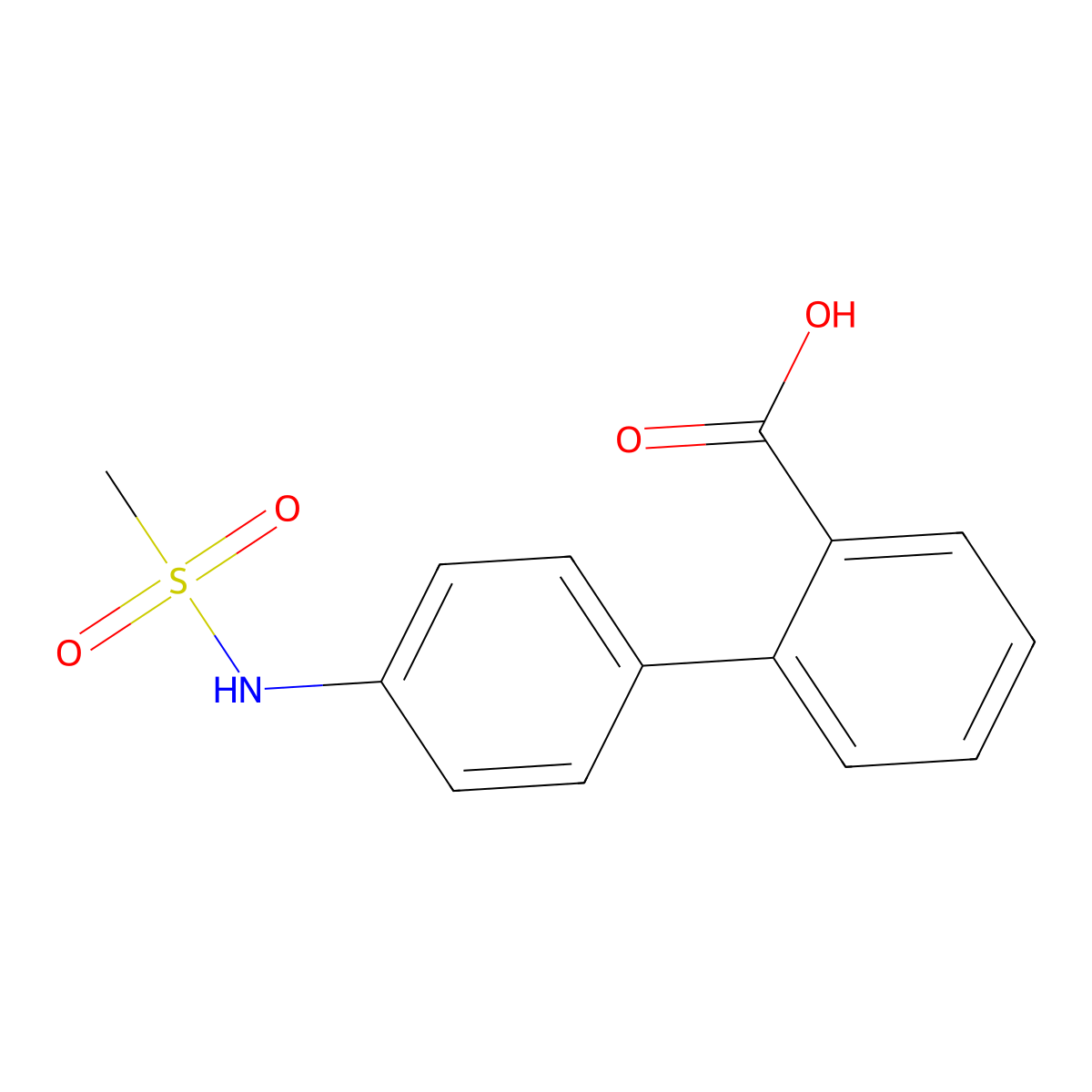 2-(4-Methanesulfonamidophenyl)benzoic acid molecular structure, CAS 2171948-03-9