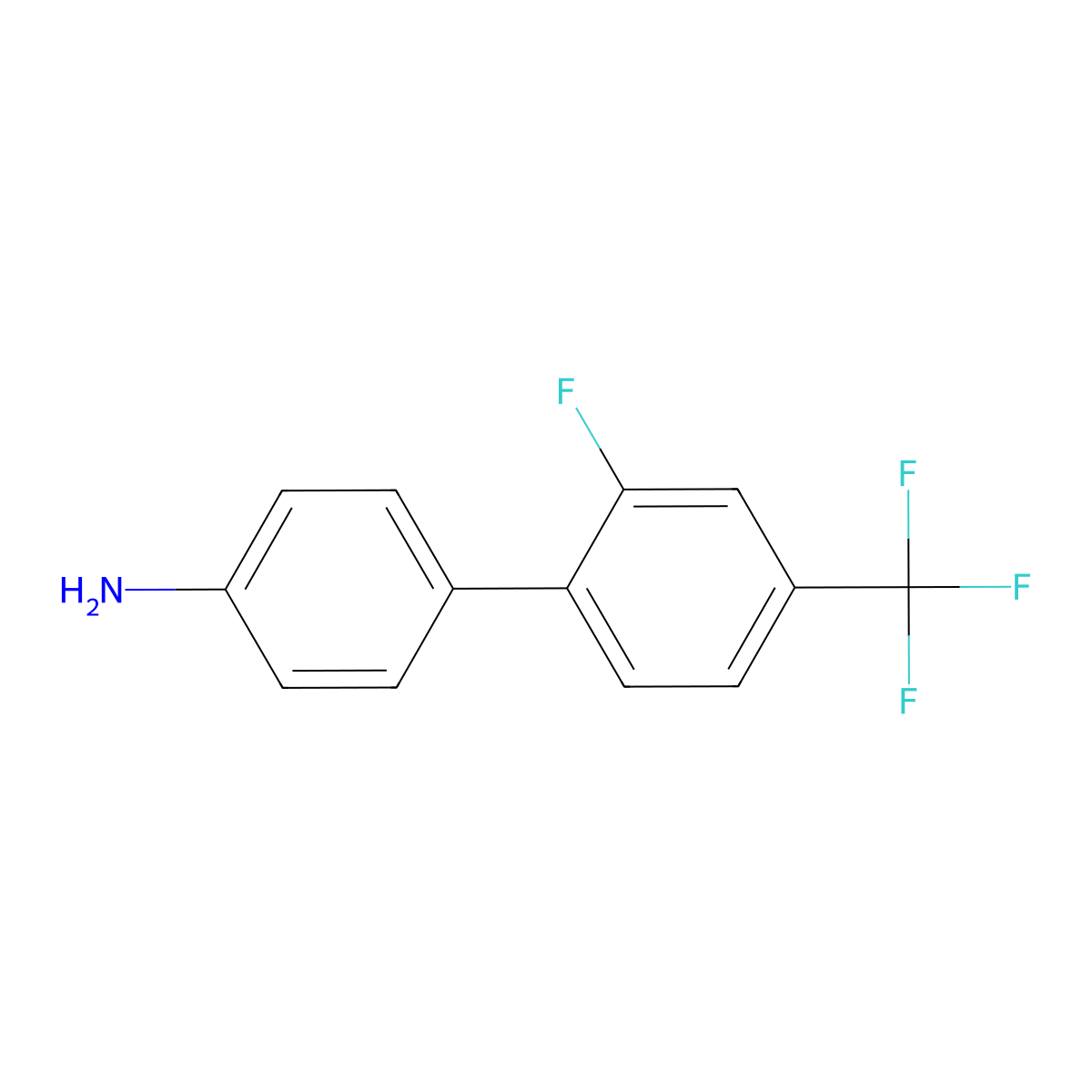 4-[2-Fluoro-4-(trifluoromethyl)phenyl]aniline molecular structure, CAS 2171948-08-4