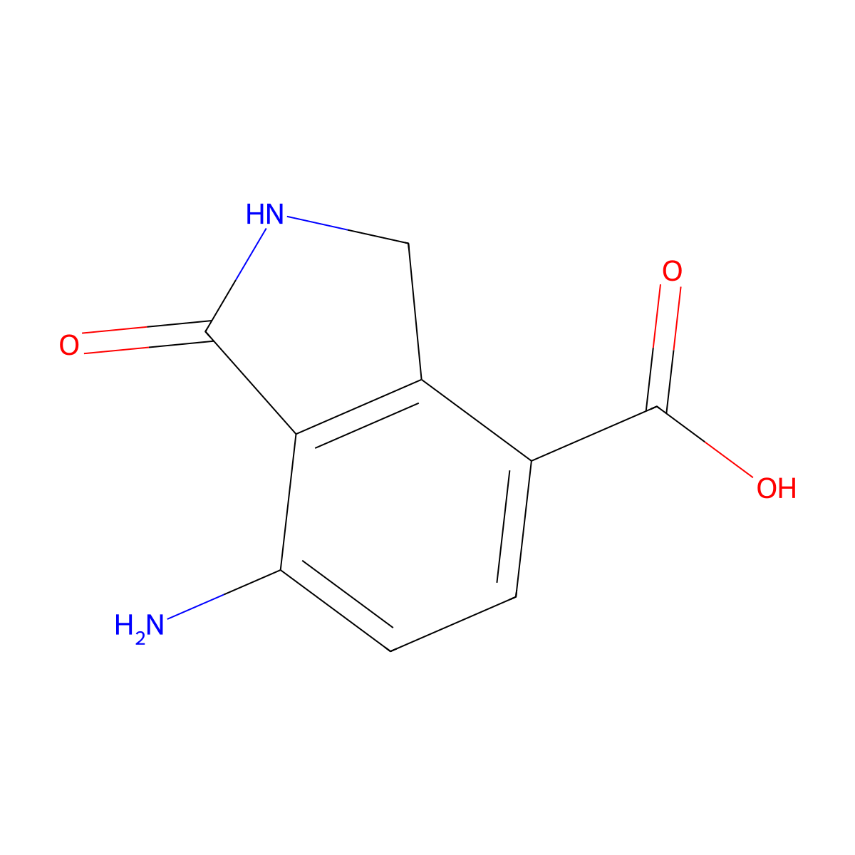 7-amino-1-oxo-2,3-dihydro-1H-isoindole-4-carboxylic acid molecular structure, CAS 2171949-95-2