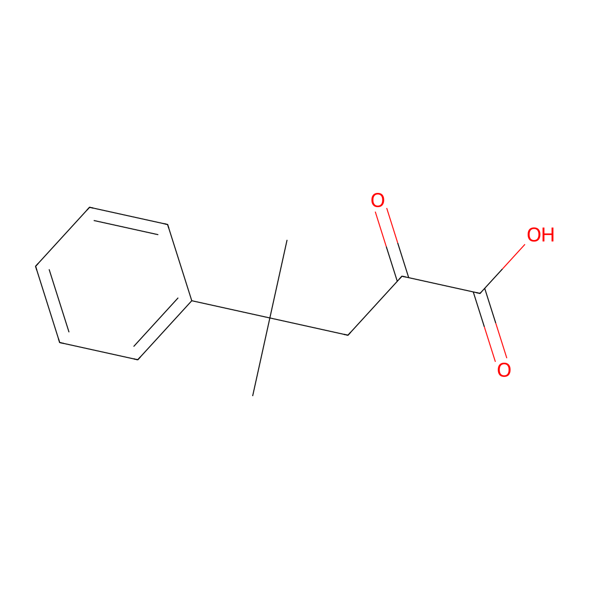 4-Methyl-2-oxo-4-phenylpentanoic acid molecular structure, CAS 217195-70-5