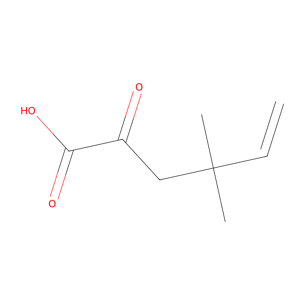 4,4-Dimethyl-2-oxohex-5-enoic acid molecular structure, CAS 217195-73-8
