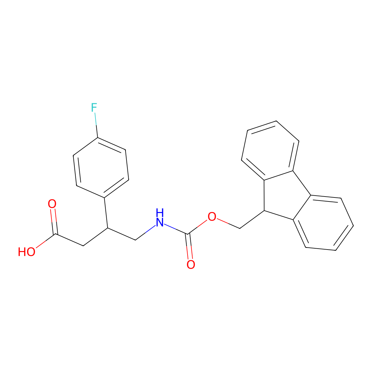 4-({[(9H-fluoren-9-yl)methoxy]carbonyl}amino)-3-(4-fluorophenyl)butanoic acid molecular structure, CAS 2171951-50-9