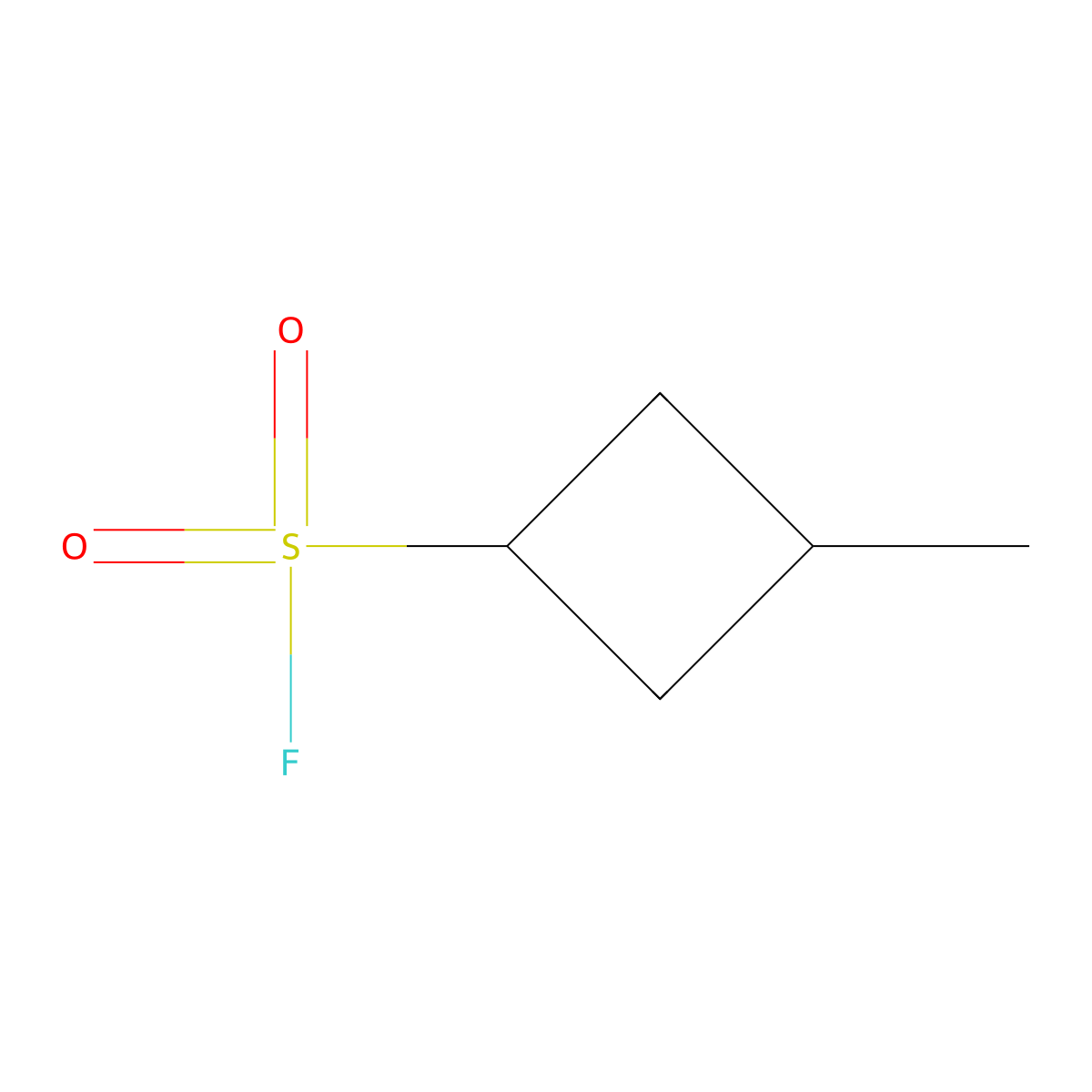 3-Methylcyclobutane-1-sulfonyl fluoride molecular structure, CAS 2171952-13-7