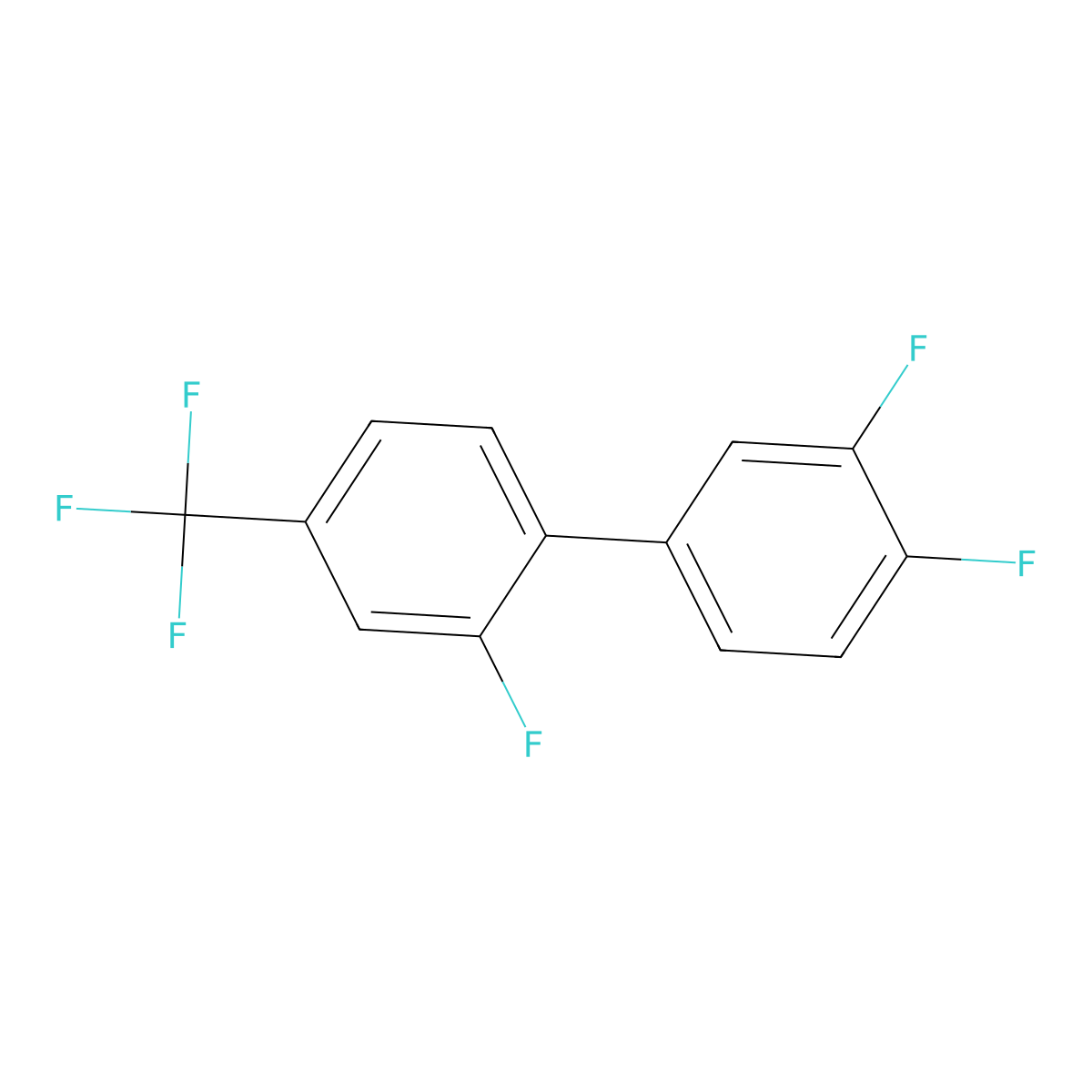 1,2-Difluoro-4-[2-fluoro-4-(trifluoromethyl)phenyl]benzene molecular structure, CAS 2171957-35-8