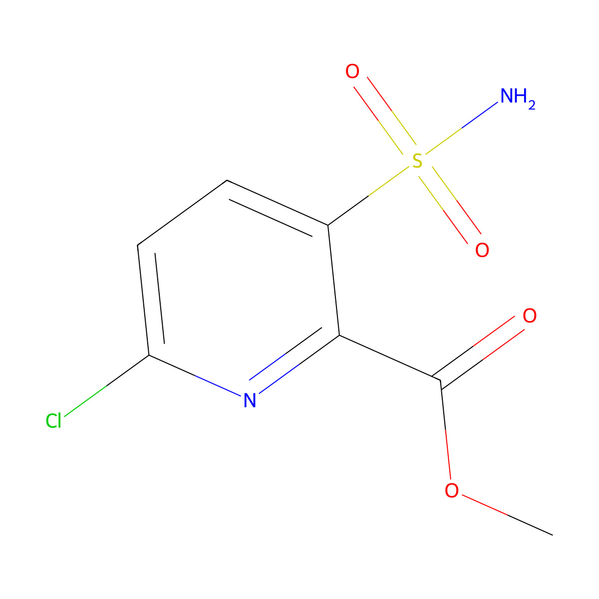 Methyl 6-chloro-3-sulfamoylpyridine-2-carboxylate molecular structure, CAS 2171958-44-2