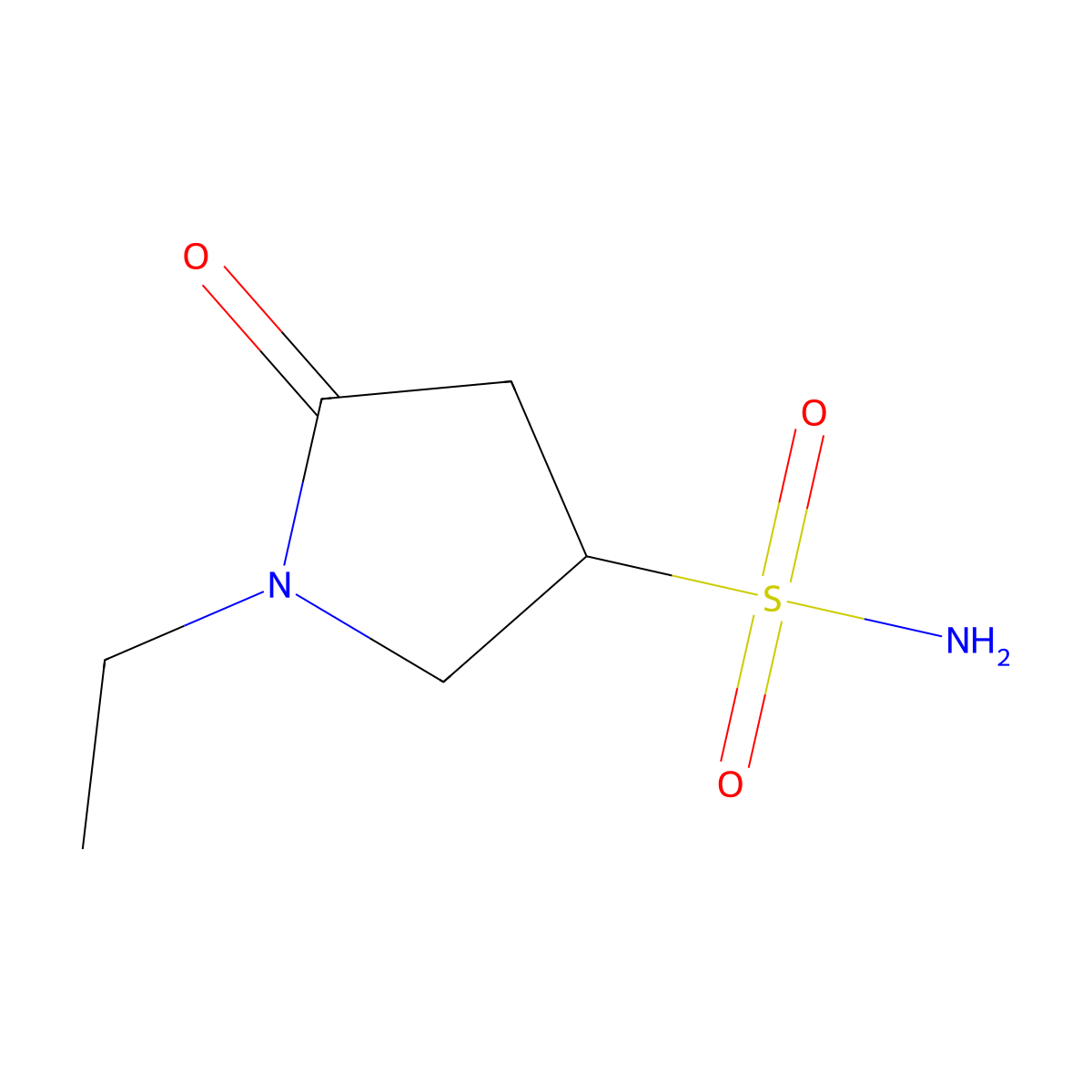 1-Ethyl-5-oxopyrrolidine-3-sulfonamide molecular structure, CAS 2171958-99-7