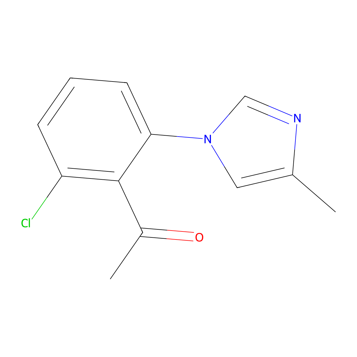 1-[2-chloro-6-(4-methyl-1H-imidazol-1-yl)phenyl]ethan-1-one molecular structure, CAS 2171959-44-5
