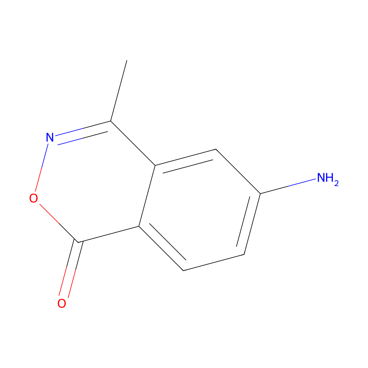 6-amino-4-methyl-1H-2,3-benzoxazin-1-one molecular structure, CAS 217196-94-6