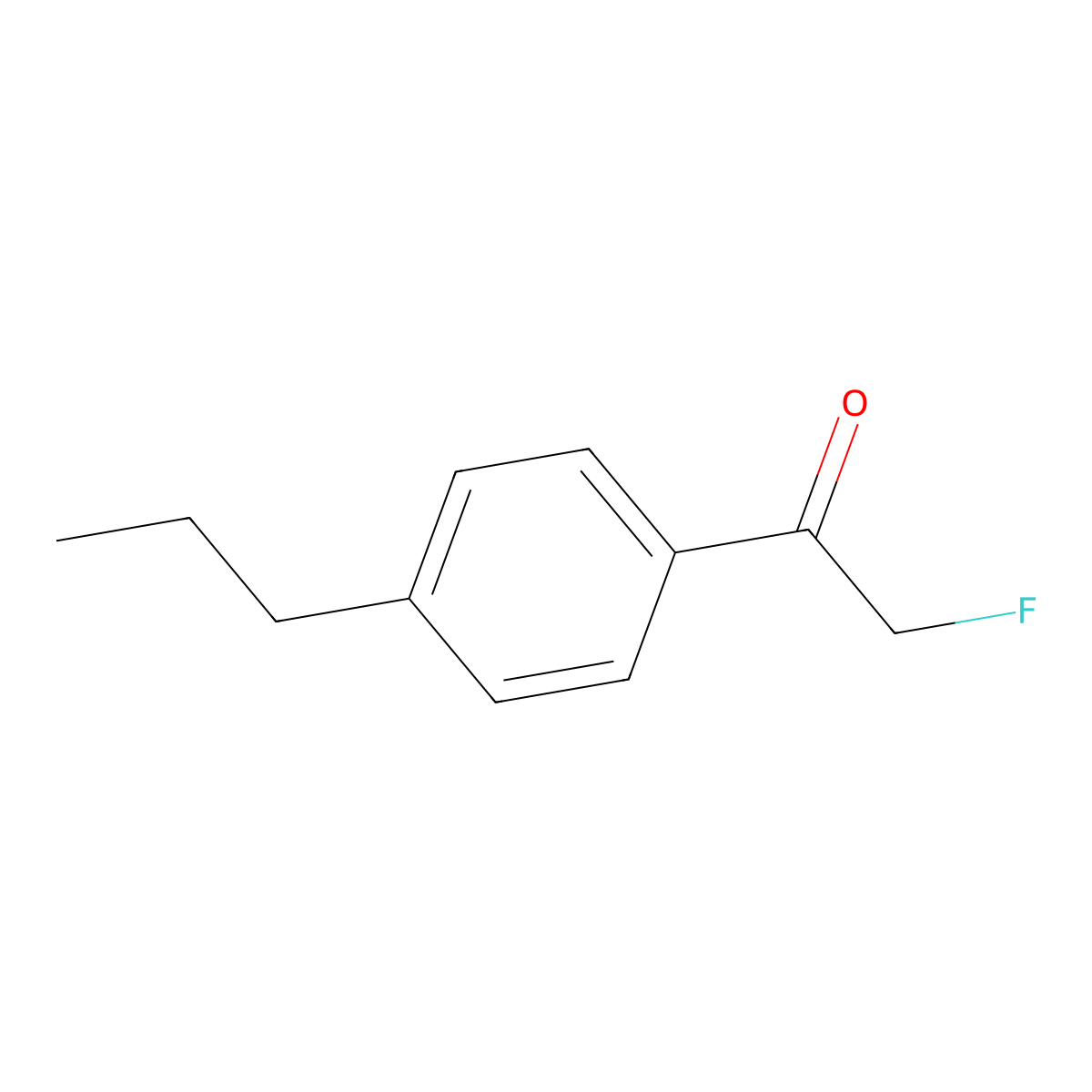 2-Fluoro-1-(4-propylphenyl)ethan-1-one molecular structure, CAS 2171960-00-0