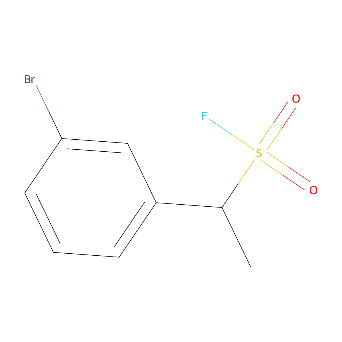 1-(3-Bromophenyl)ethane-1-sulfonyl fluoride molecular structure, CAS 2171961-53-6