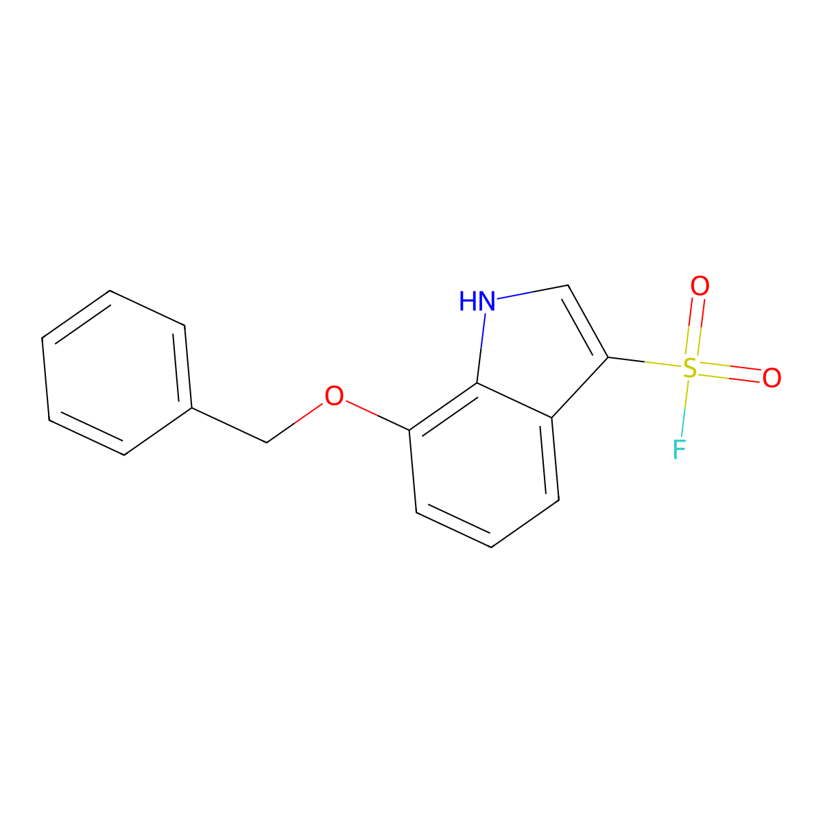 7-(benzyloxy)-1H-indole-3-sulfonyl fluoride molecular structure, CAS 2171963-08-7