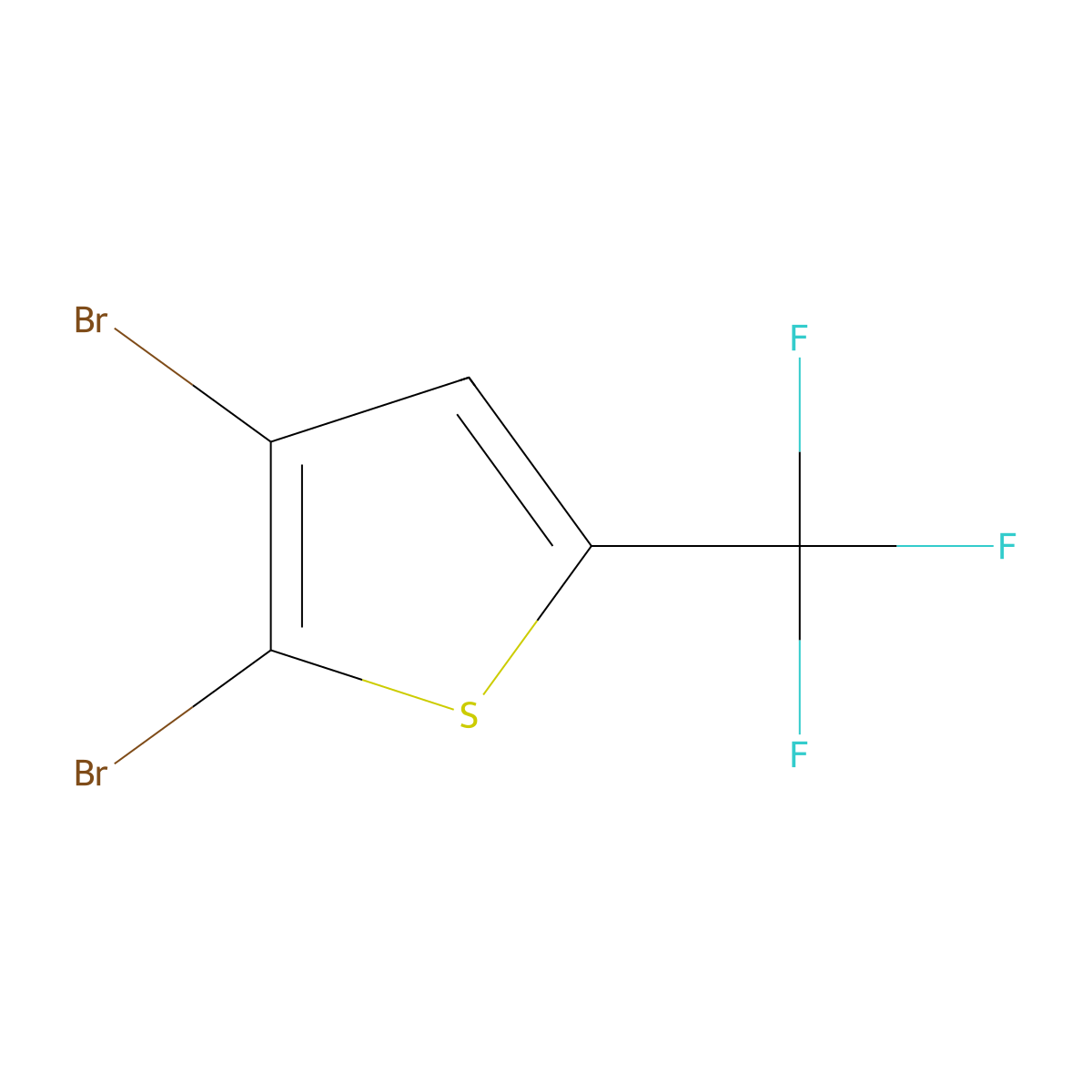 2,3-Dibromo-5-(trifluoromethyl)thiophene molecular structure, CAS 2171963-99-6