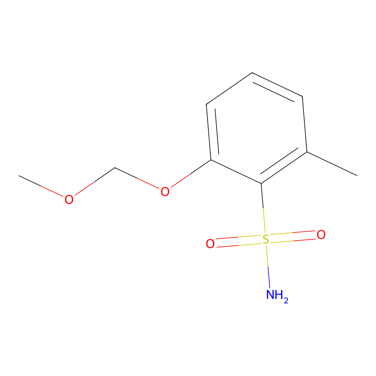 2-(Methoxymethoxy)-6-methylbenzene-1-sulfonamide molecular structure, CAS 2171965-51-6