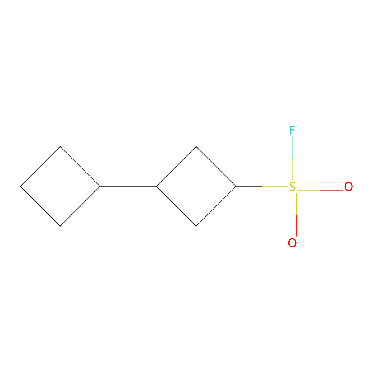 3-Cyclobutylcyclobutane-1-sulfonyl fluoride molecular structure, CAS 2171965-96-9
