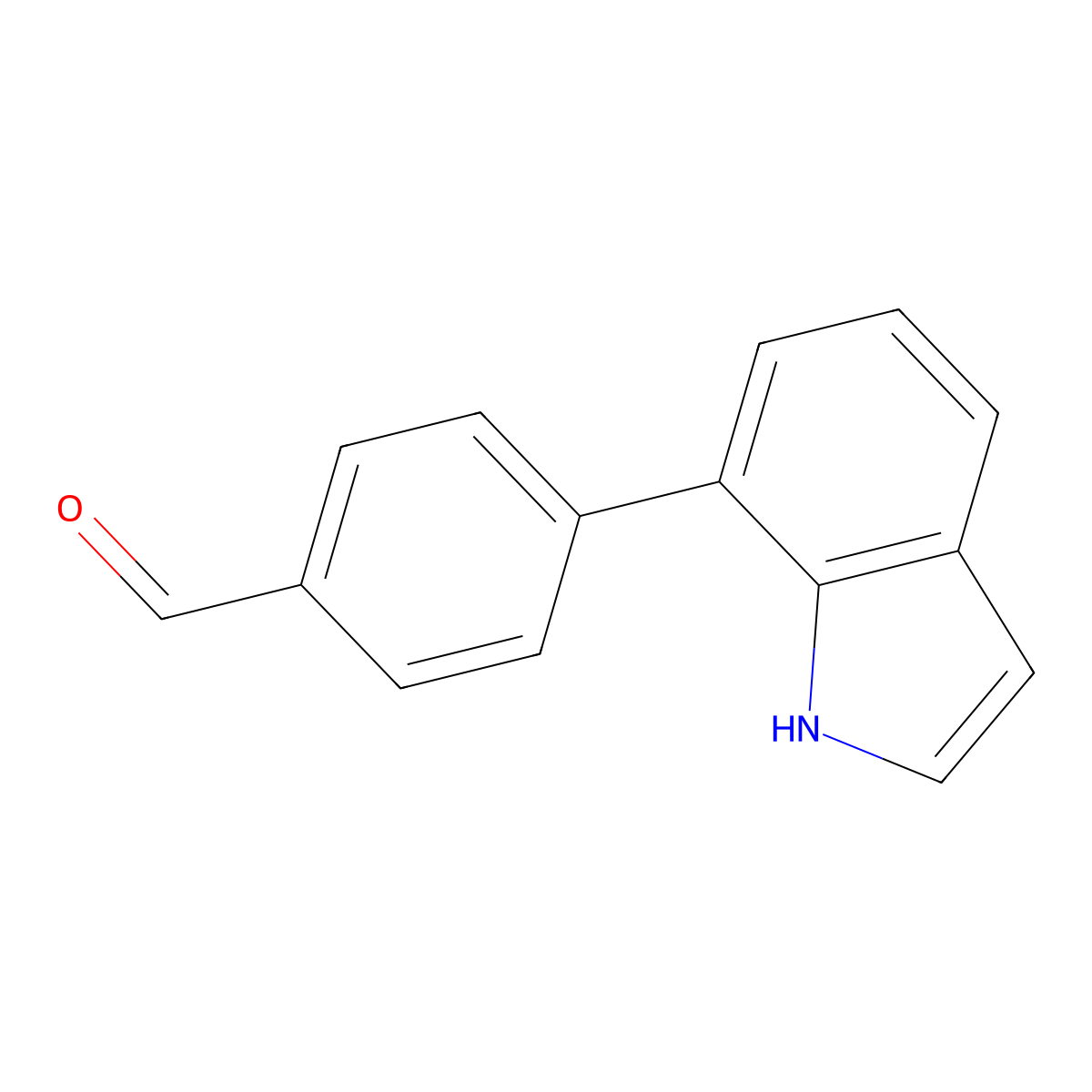4-(1H-indol-7-yl)benzaldehyde molecular structure, CAS 2171966-63-3