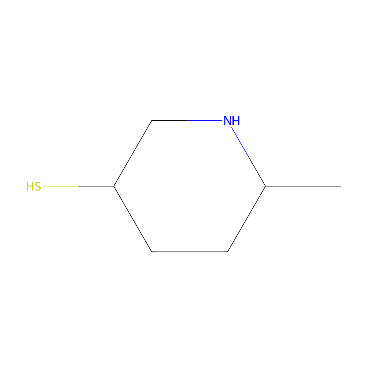 6-Methylpiperidine-3-thiol molecular structure, CAS 2171968-20-8