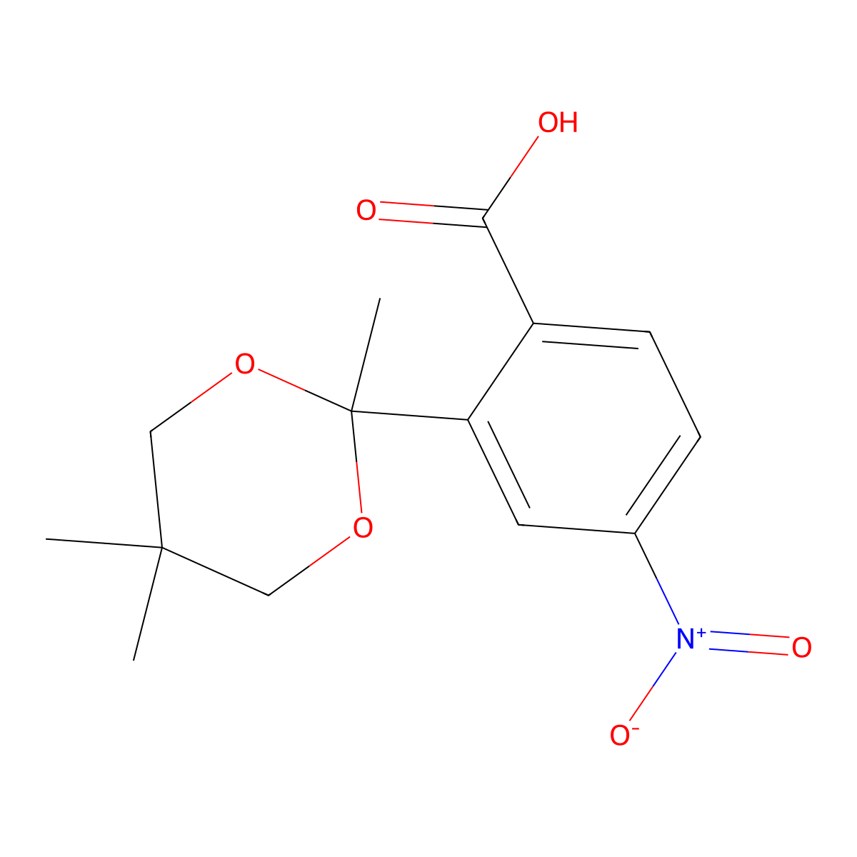 4-Nitro-2-(2,5,5-trimethyl-1,3-dioxan-2-yl)benzoic acid molecular structure, CAS 217197-04-1