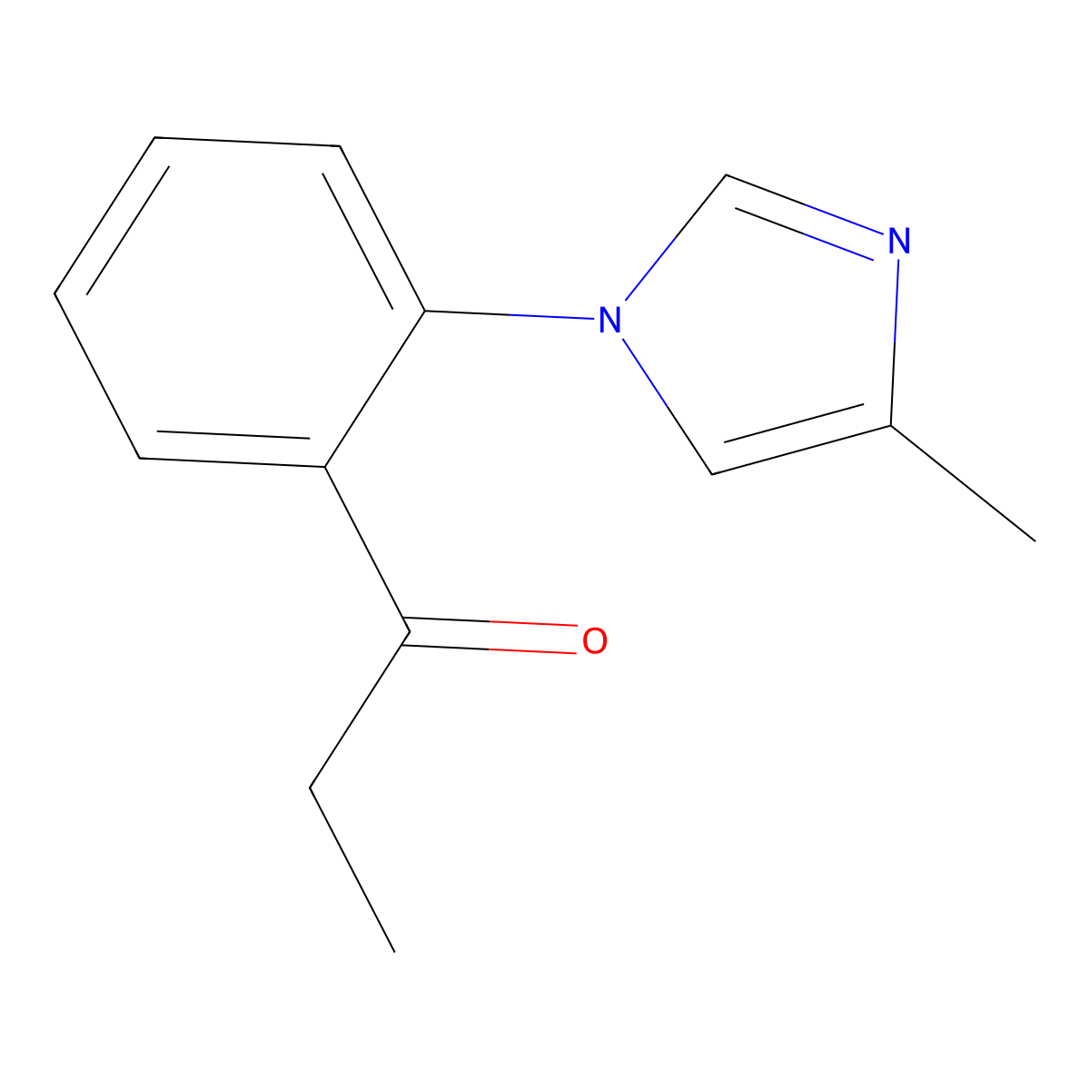 1-[2-(4-methyl-1H-imidazol-1-yl)phenyl]propan-1-one molecular structure, CAS 2171970-66-2