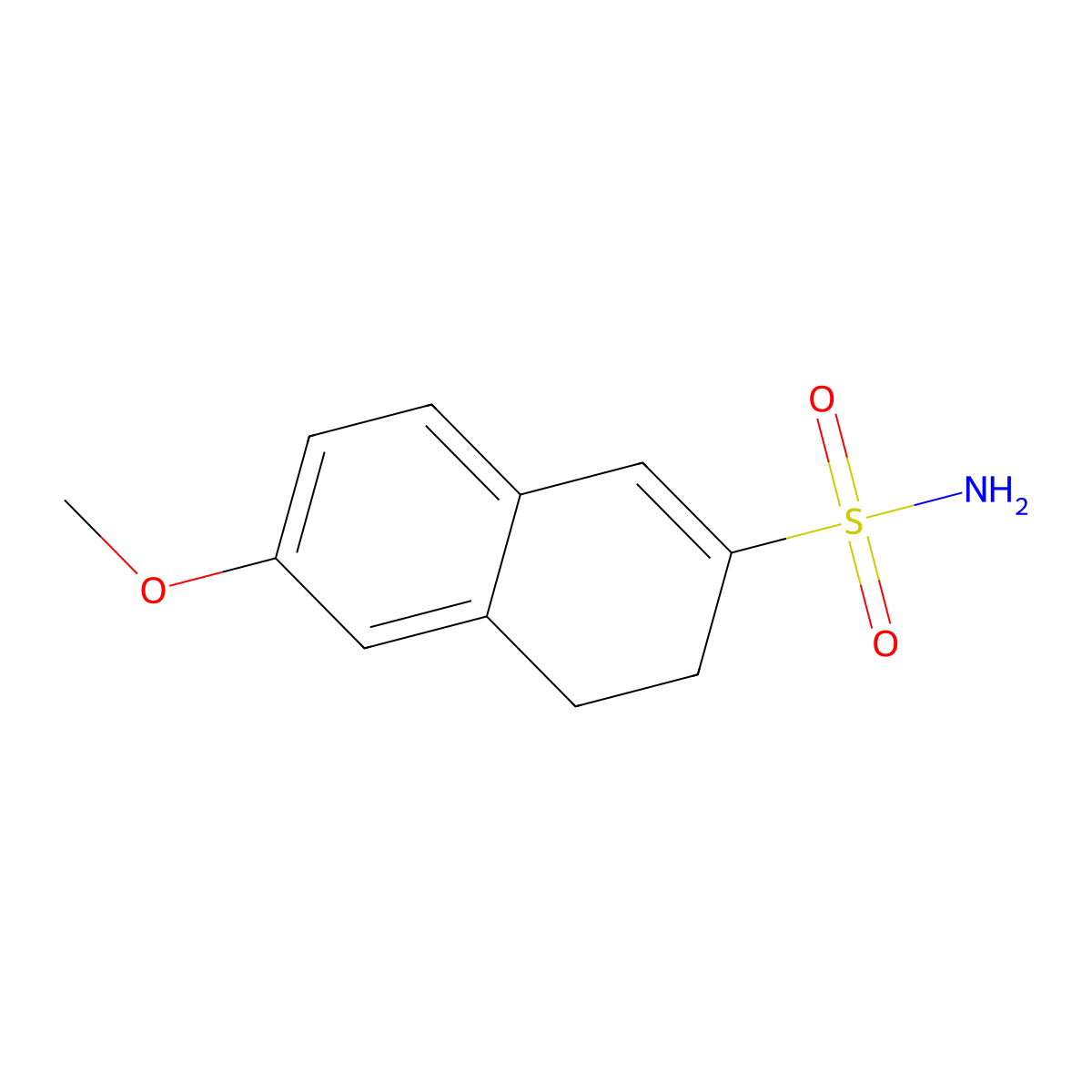 6-Methoxy-3,4-dihydronaphthalene-2-sulfonamide molecular structure, CAS 2171971-20-1