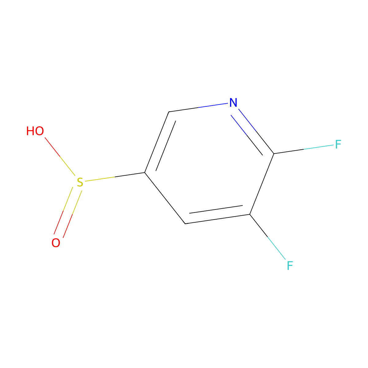 5,6-Difluoropyridine-3-sulfinic acid molecular structure, CAS 2171971-85-8