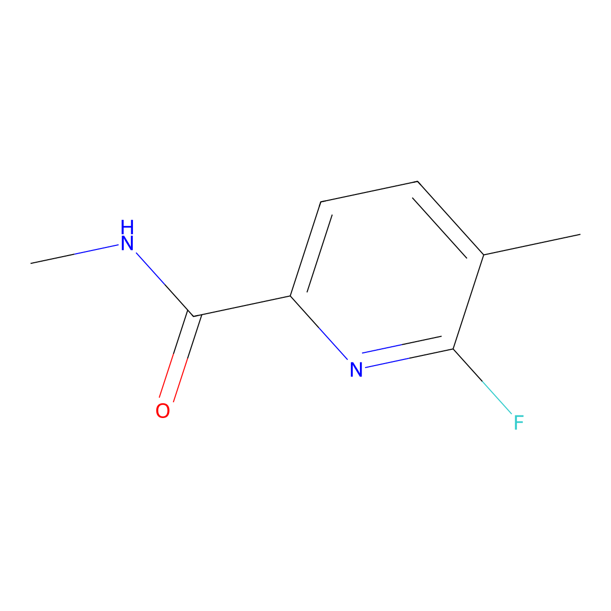 6-fluoro-N,5-dimethylpyridine-2-carboxamide molecular structure, CAS 2171975-35-0
