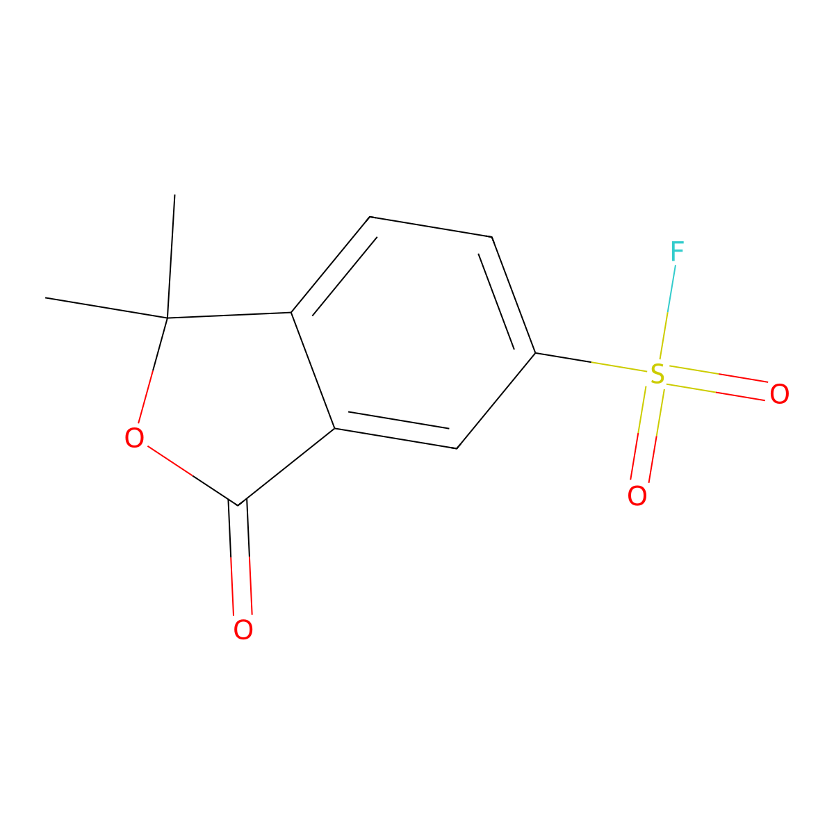 1,1-Dimethyl-3-oxo-1,3-dihydro-2-benzofuran-5-sulfonyl fluoride molecular structure, CAS 2171977-59-4