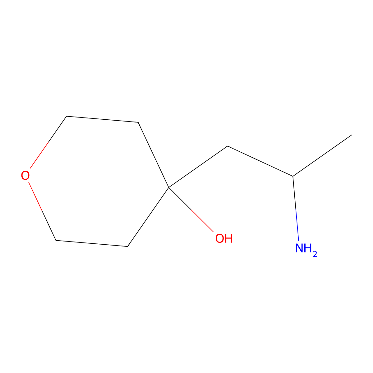 4-(2-Aminopropyl)oxan-4-ol molecular structure, CAS 2171979-04-5