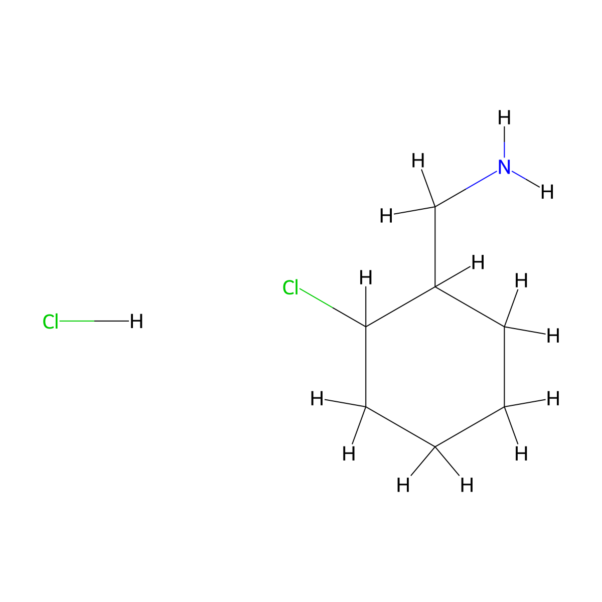 (2-Chlorocyclohexyl)methanamine hydrochloride molecular structure, CAS 2171979-17-0