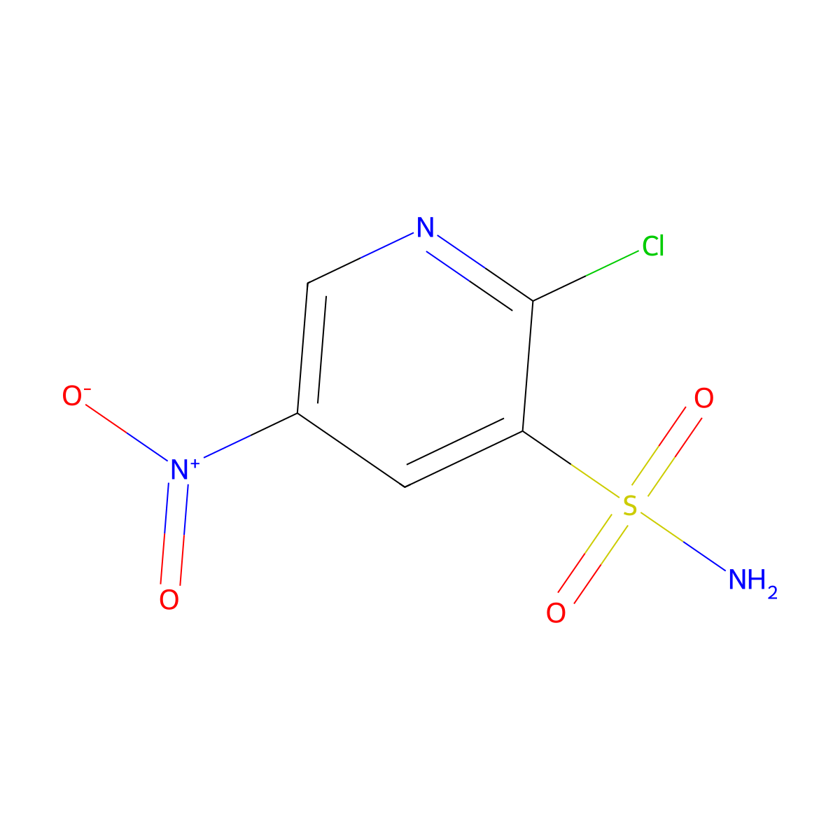 2-Chloro-5-nitropyridine-3-sulfonamide molecular structure, CAS 2171979-60-3