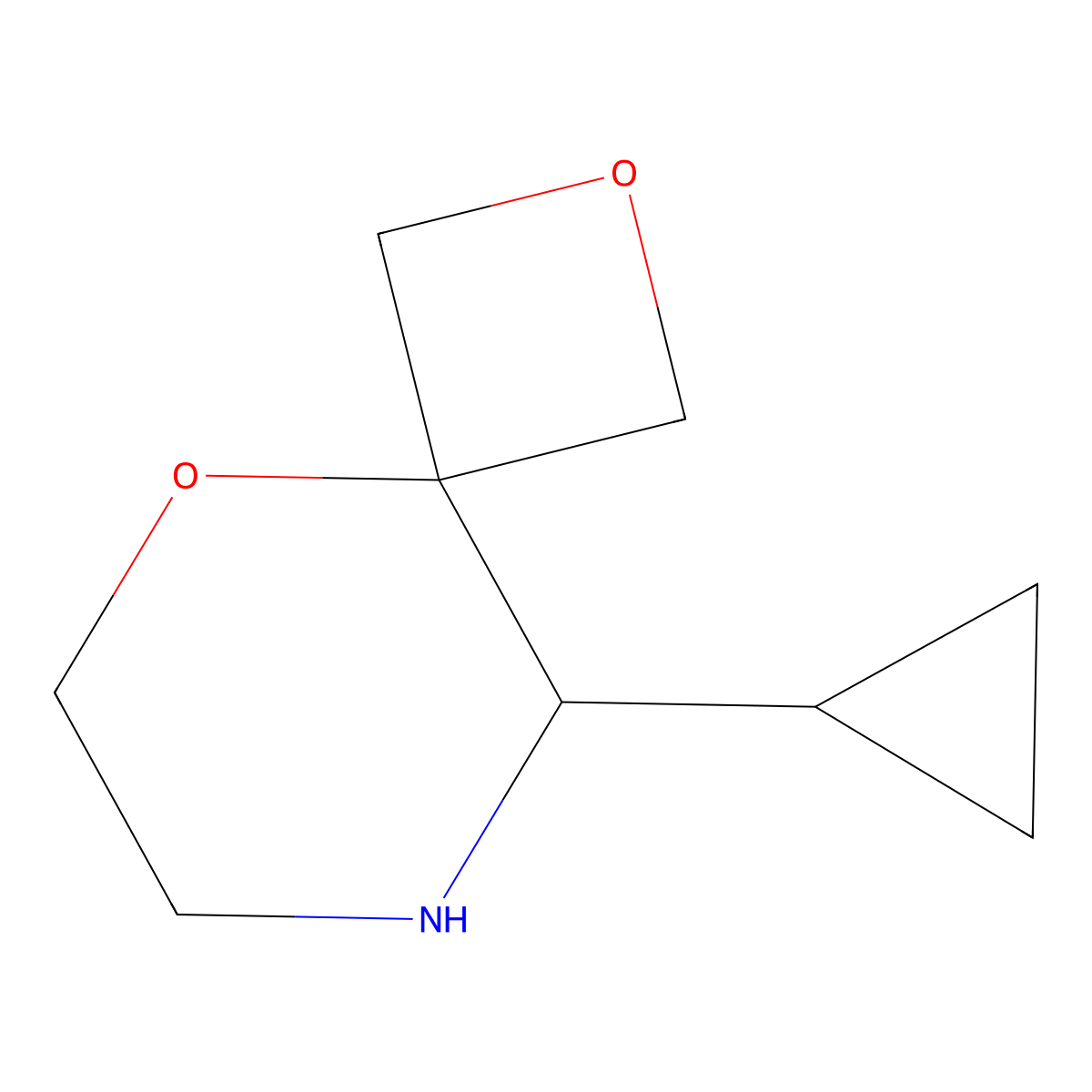 9-Cyclopropyl-2,5-dioxa-8-azaspiro[3.5]nonane molecular structure, CAS 2171984-78-2