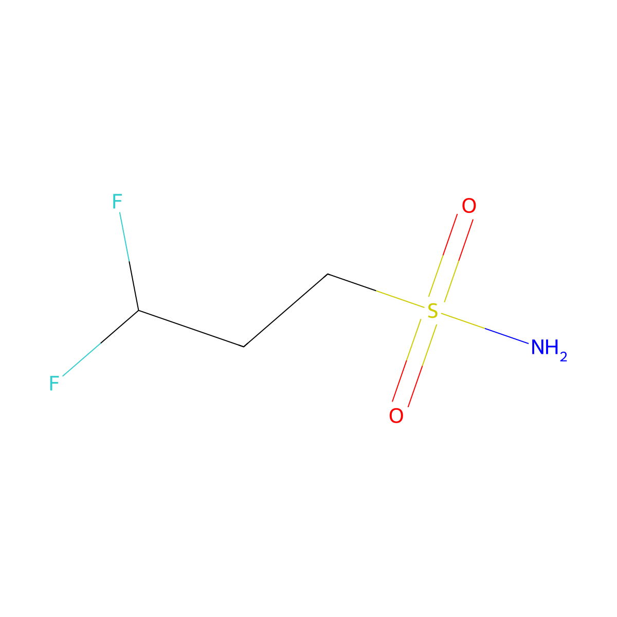 3,3-Difluoropropane-1-sulfonamide molecular structure, CAS 2171985-05-8
