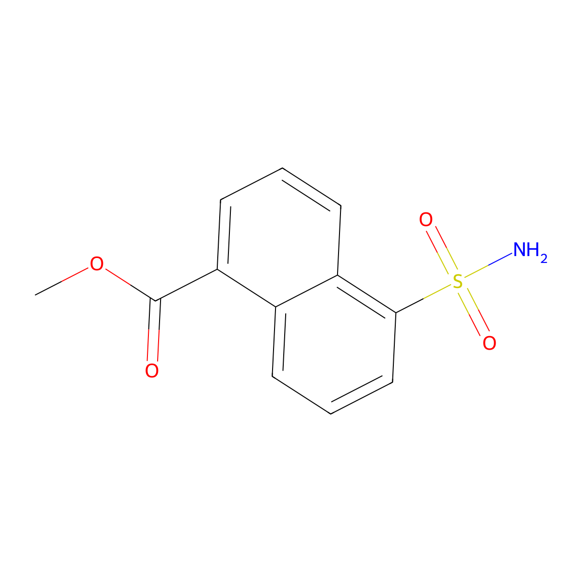 Methyl 5-sulfamoylnaphthalene-1-carboxylate molecular structure, CAS 2171988-53-5