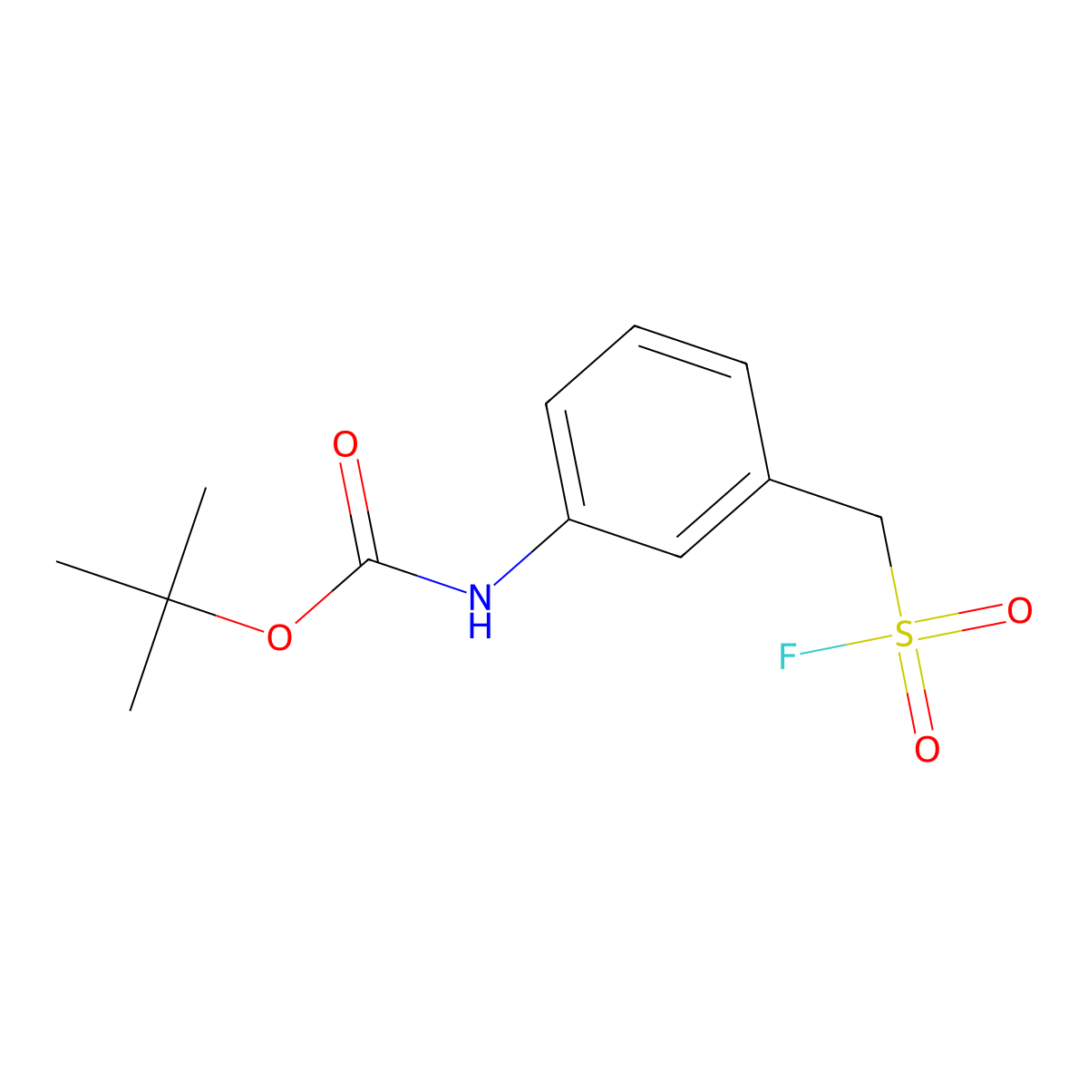 tert-butyl N-{3-[(fluorosulfonyl)methyl]phenyl}carbamate molecular structure, CAS 2171989-00-5