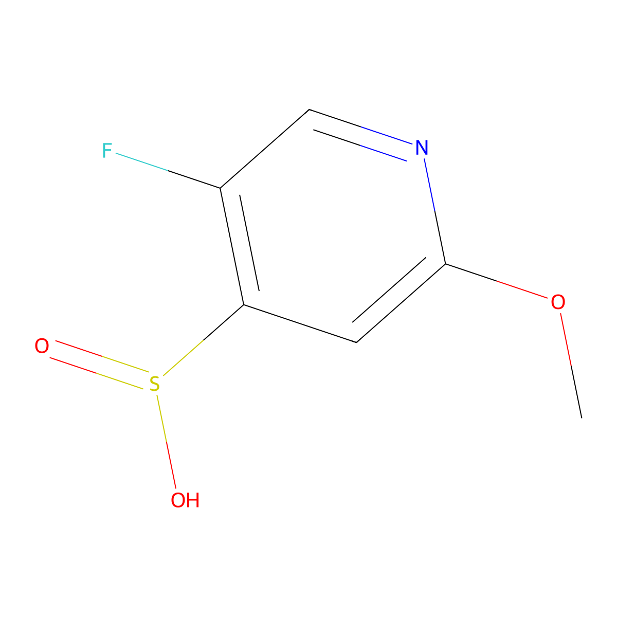 5-Fluoro-2-methoxypyridine-4-sulfinic acid molecular structure, CAS 2171989-02-7