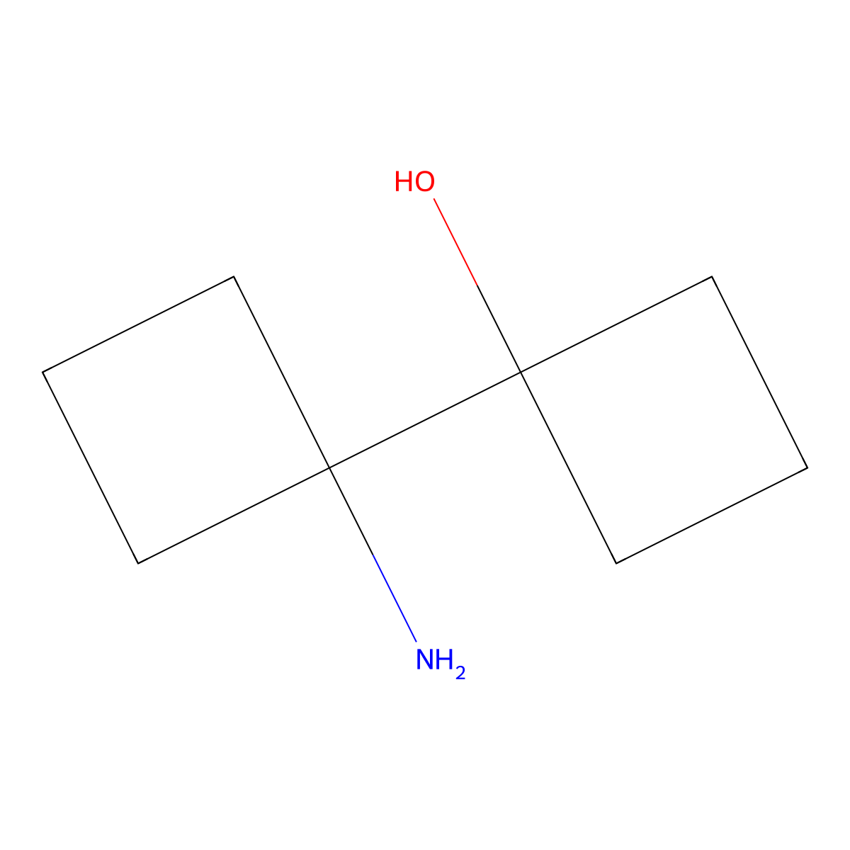 1-(1-Aminocyclobutyl)cyclobutan-1-ol molecular structure, CAS 2171989-72-1