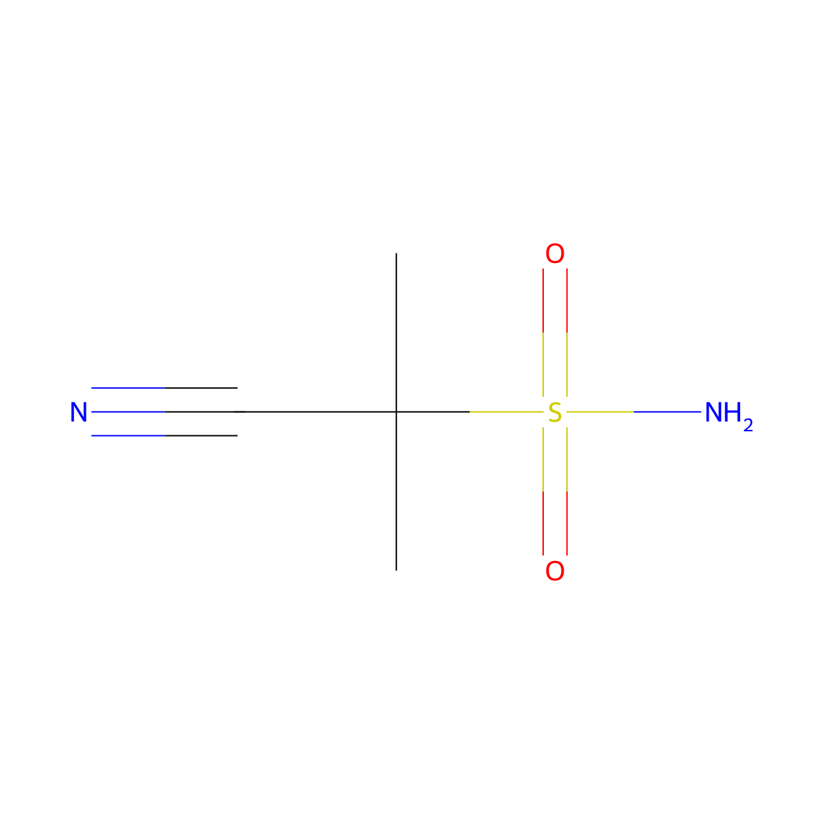 1-Cyano-1-methylethane-1-sulfonamide molecular structure, CAS 2171990-62-6