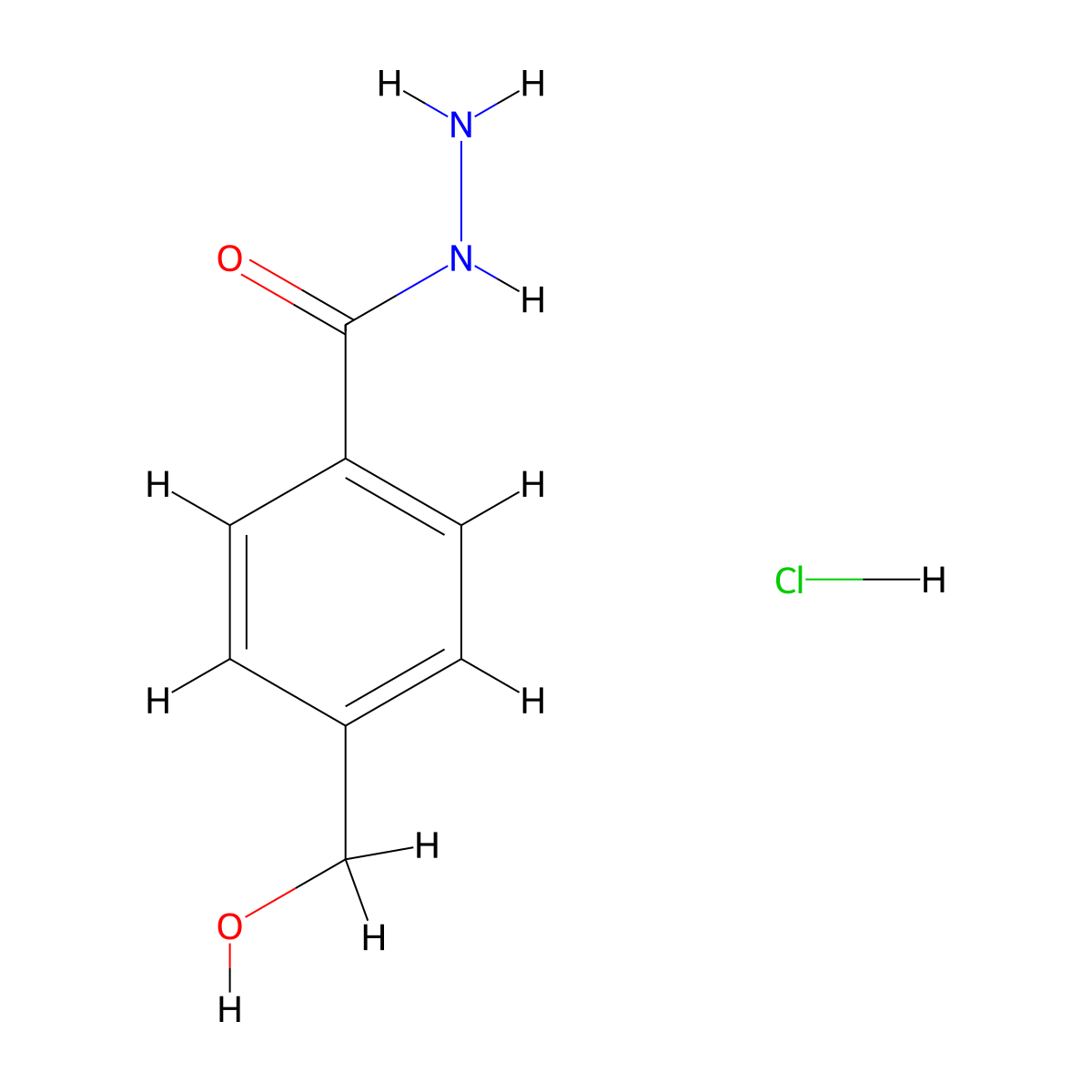 4-(Hydroxymethyl)benzohydrazide hydrochloride molecular structure, CAS 2171992-12-2