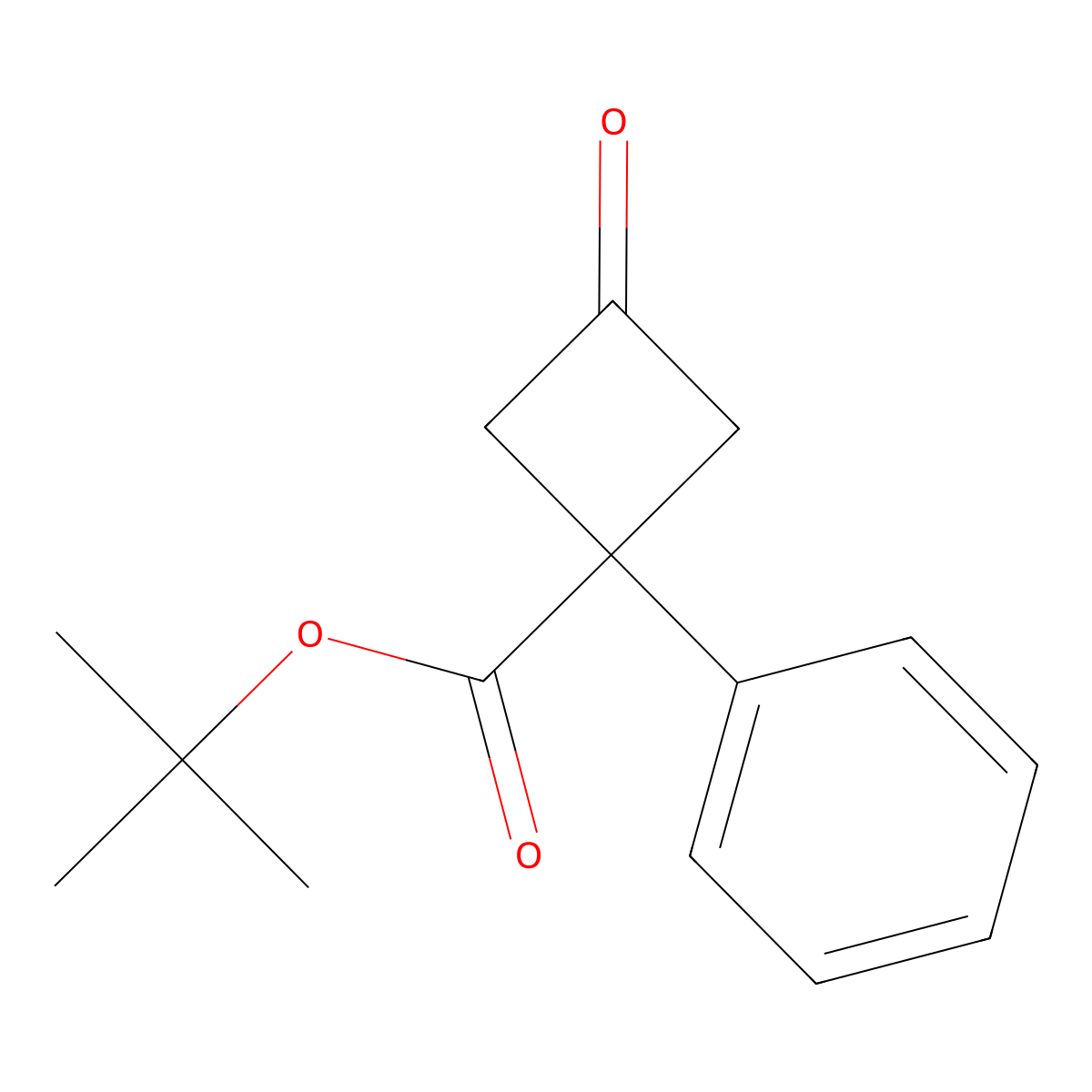 Tert-butyl 3-oxo-1-phenylcyclobutane-1-carboxylate molecular structure, CAS 2171994-19-5