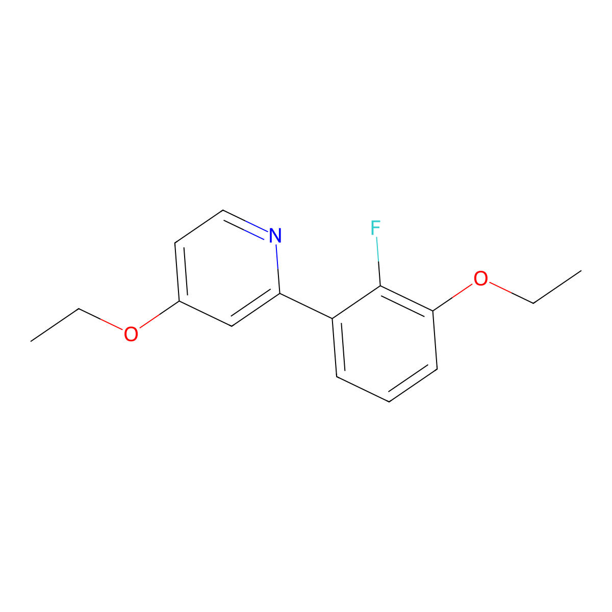 4-Ethoxy-2-(3-ethoxy-2-fluorophenyl)pyridine molecular structure, CAS 2171998-80-2
