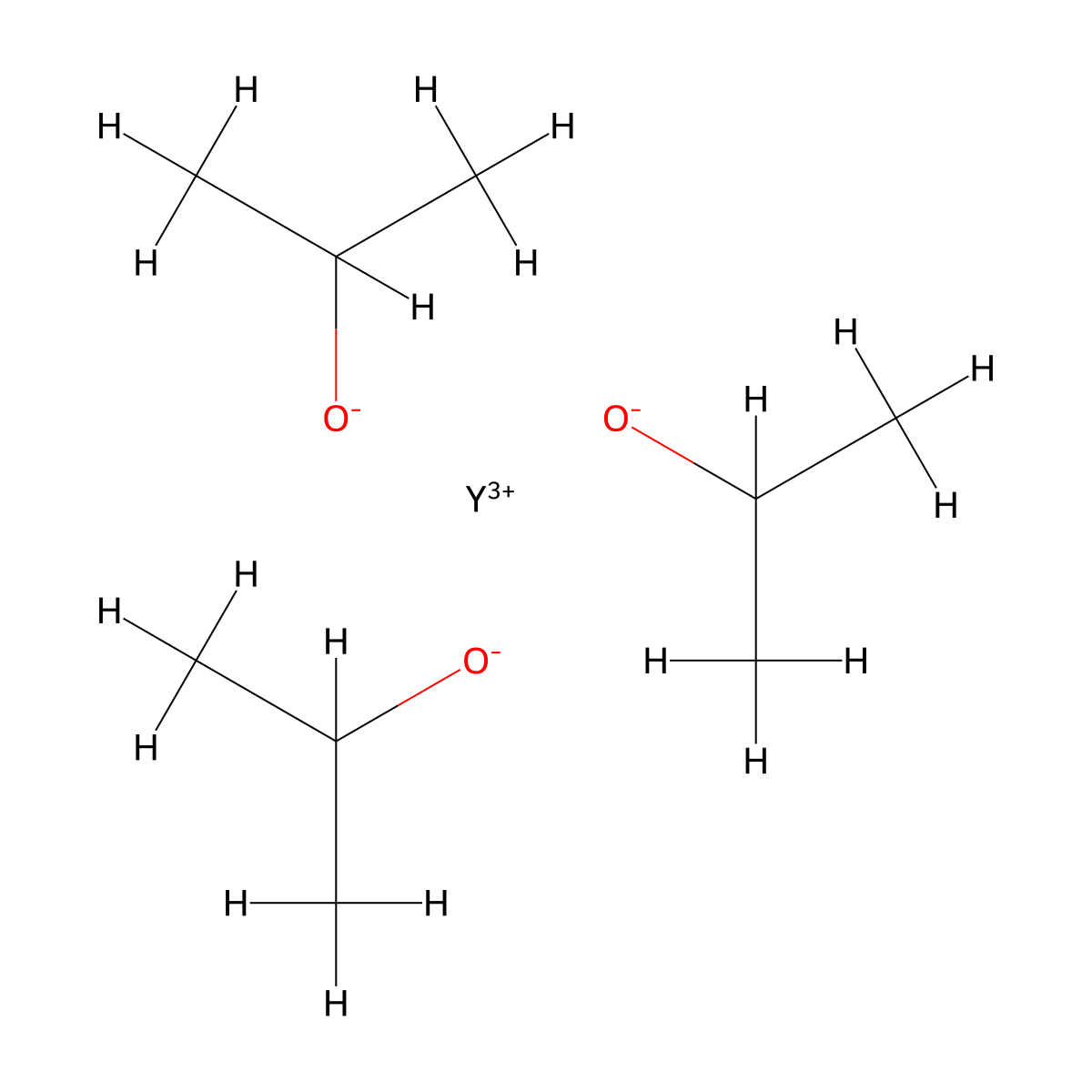 Yttrium(iii) isopropoxide molecular structure, CAS 2172-12-5