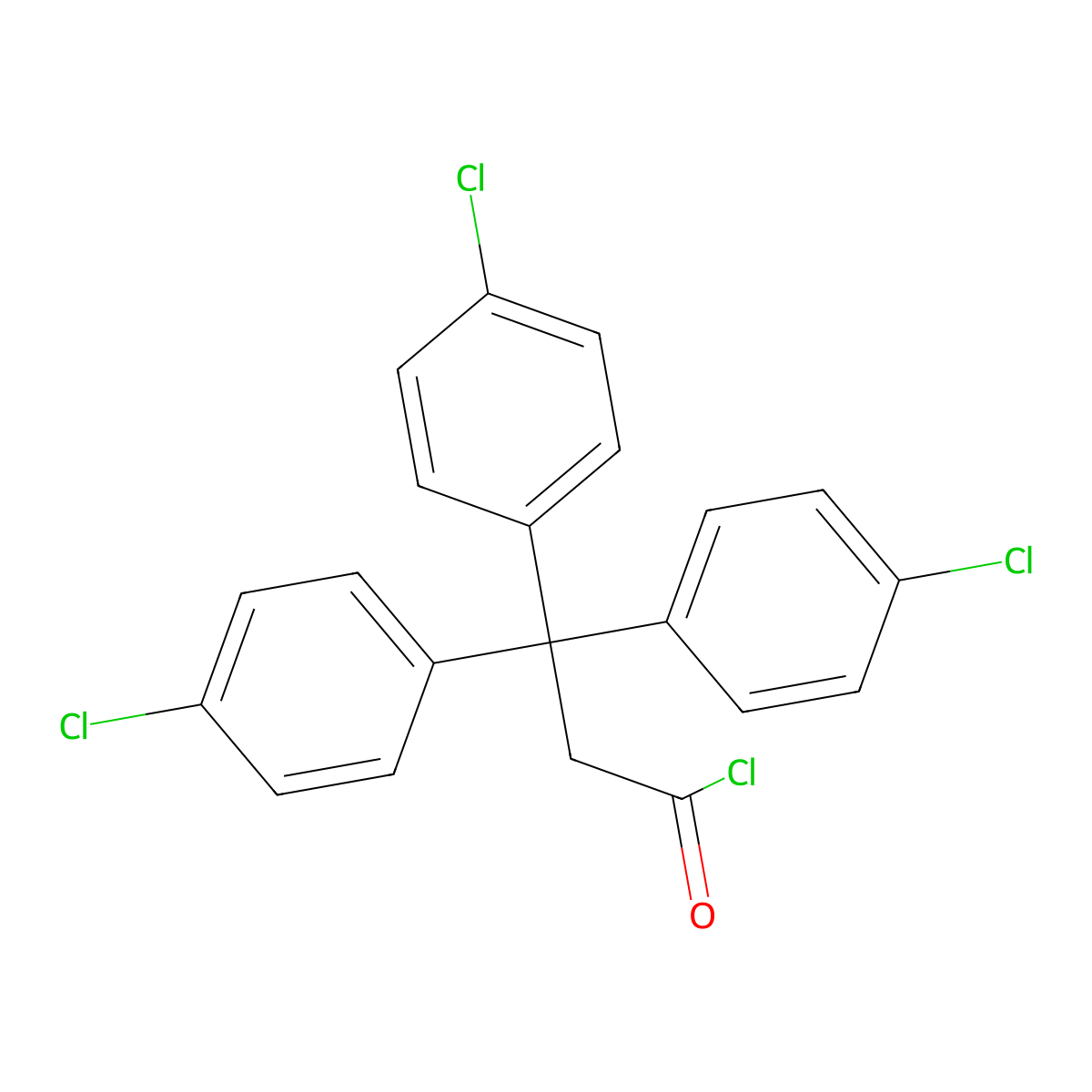 3,3,3-Tris(p-chlorophenyl)propionyl chloride molecular structure, CAS 2172-49-8