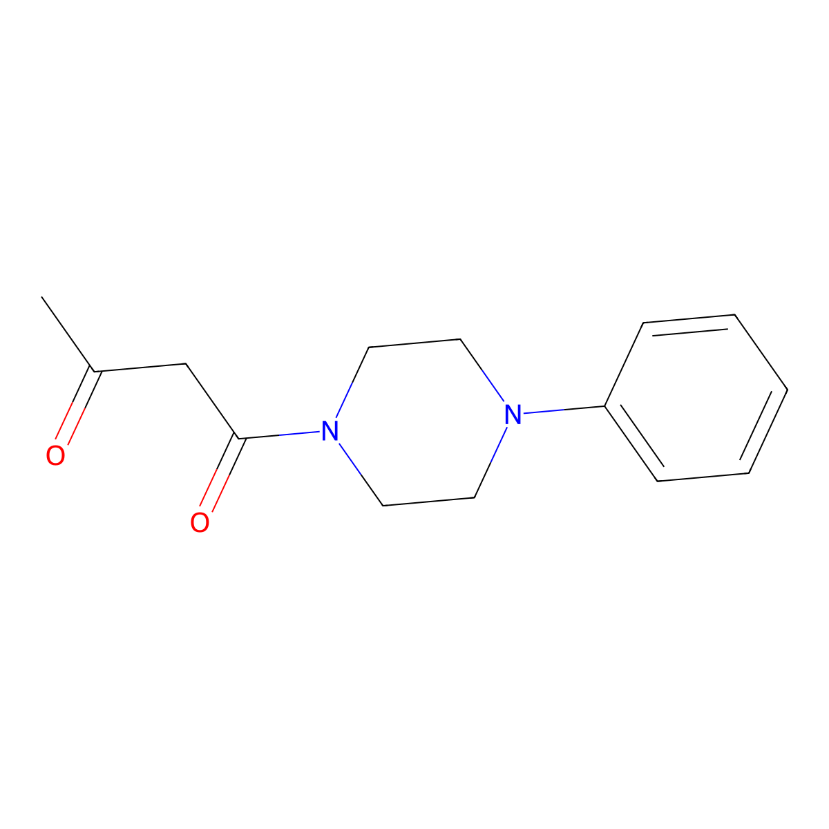 1-(4-Phenylpiperazin-1-yl)butane-1,3-dione molecular structure, CAS 2172-83-0
